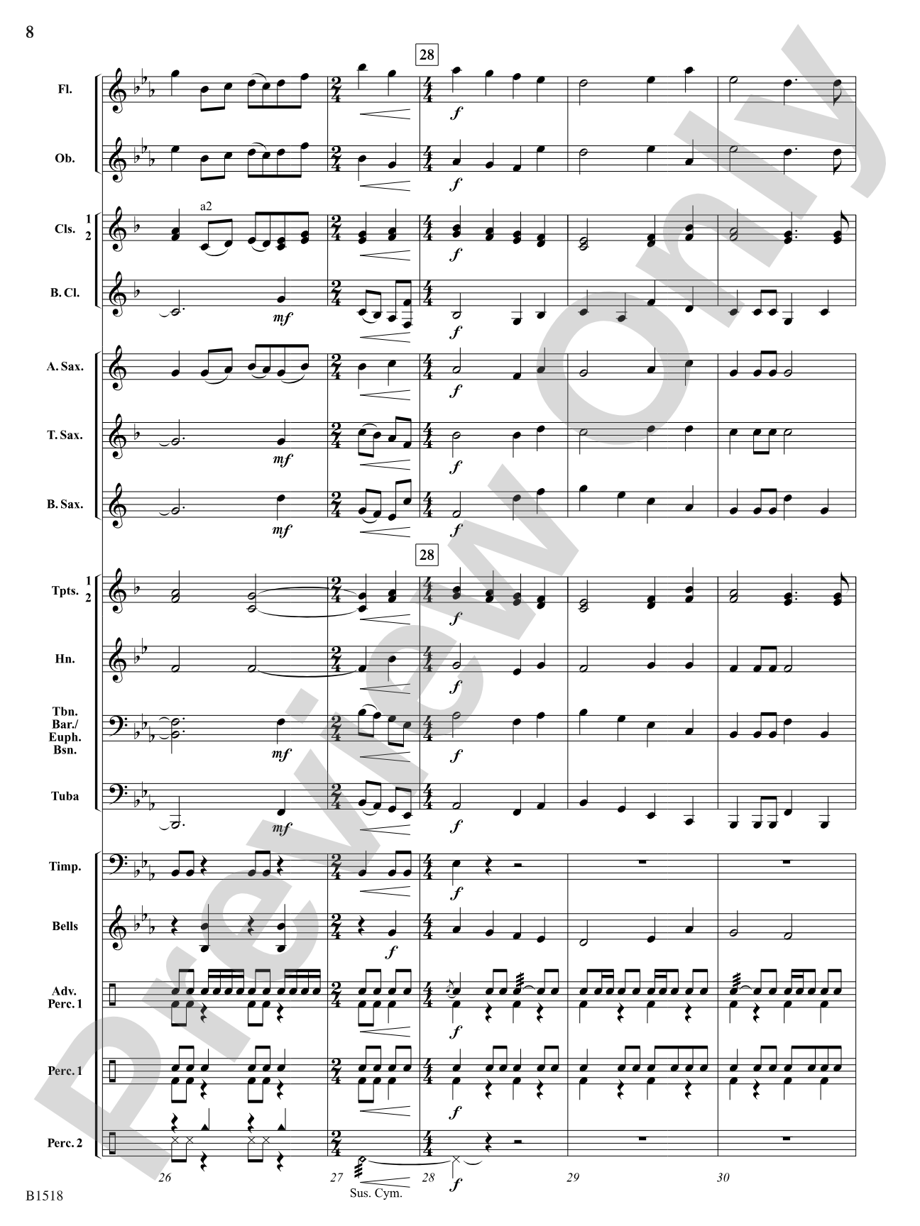 Hark!: Concert Band Conductor Score & Parts
