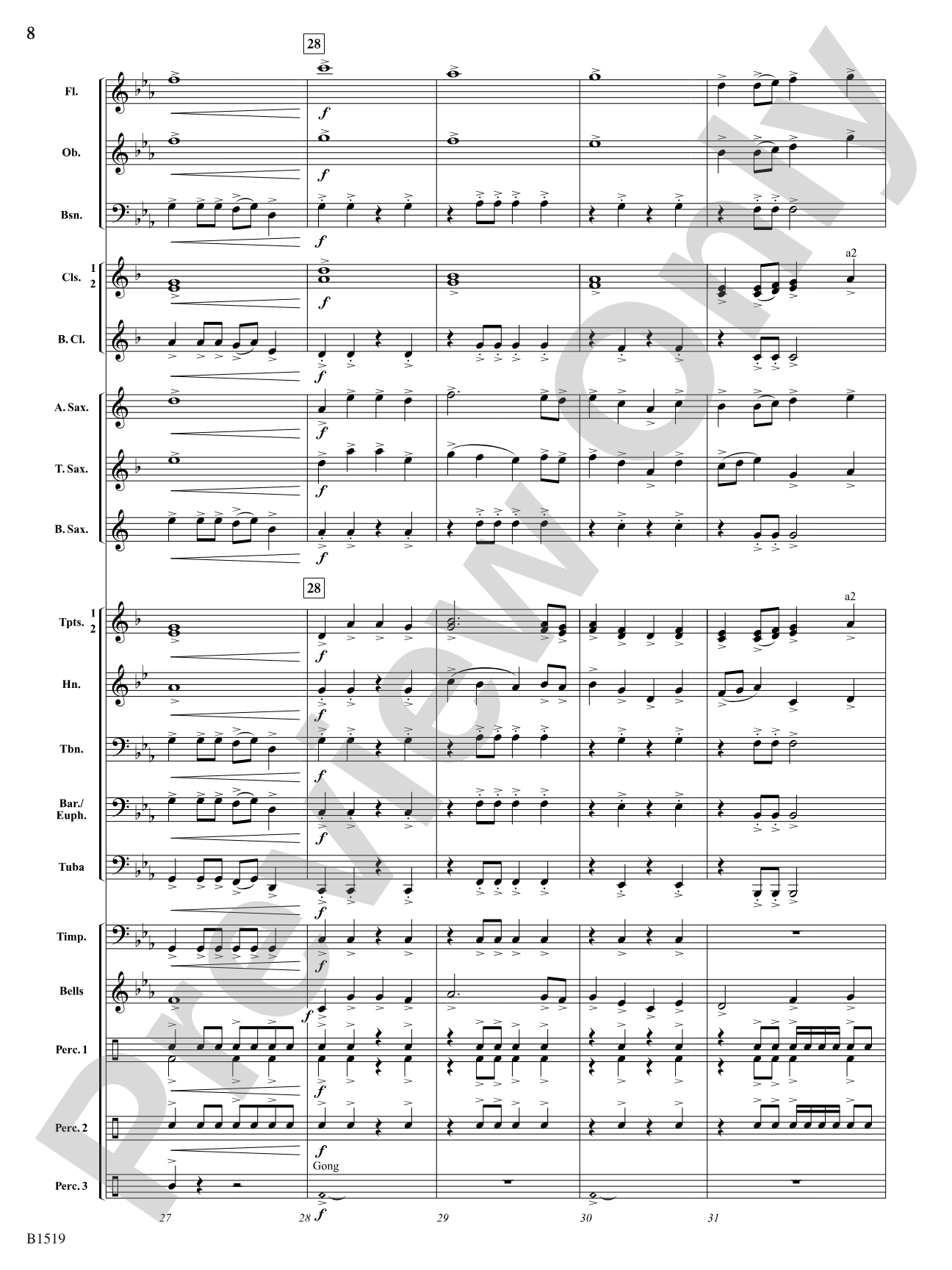 Castle Gate, 1924: Concert Band Conductor Score & Parts