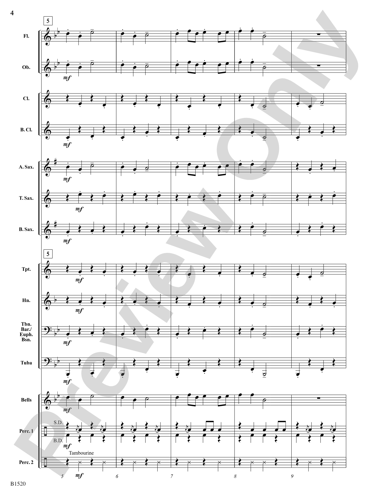 Shepherd's Hey: Concert Band Conductor Score & Parts