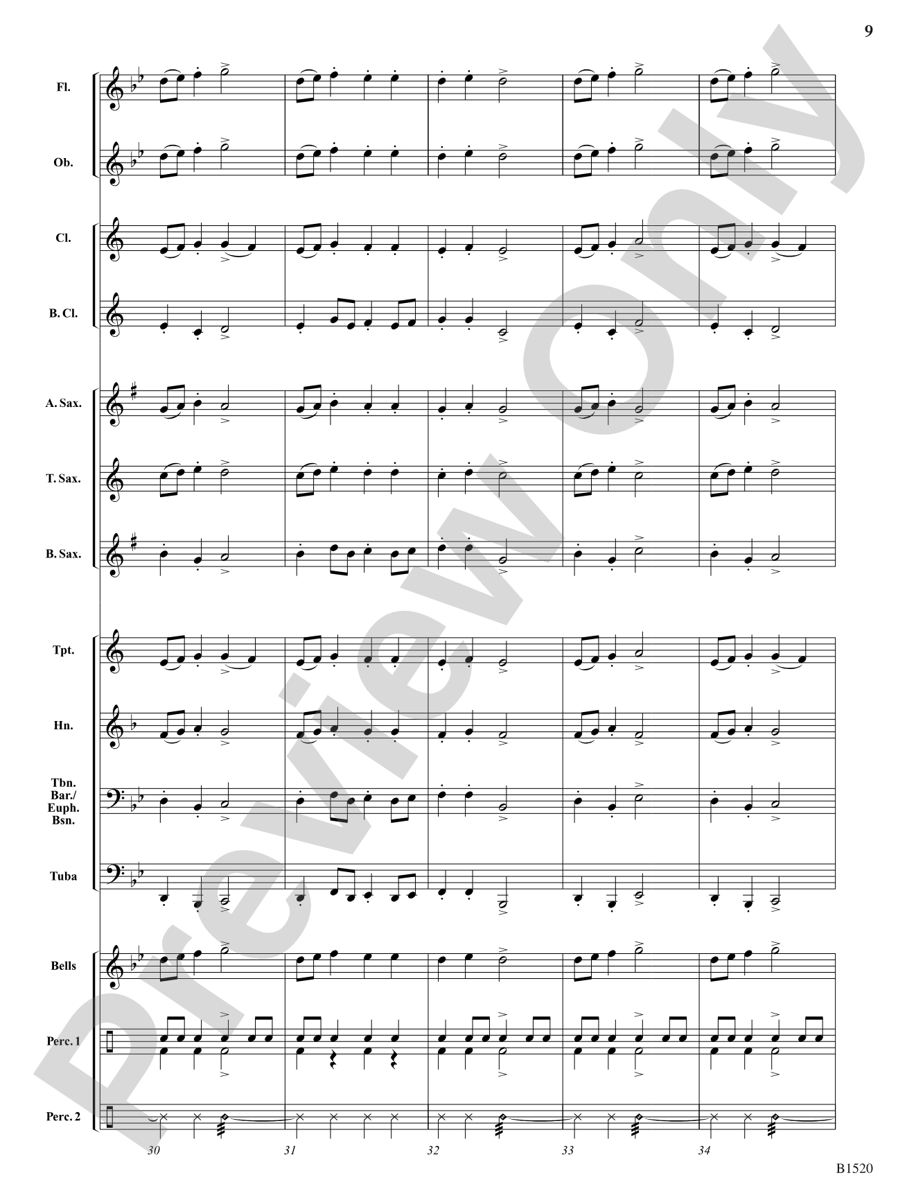 Shepherd's Hey: Concert Band Conductor Score & Parts