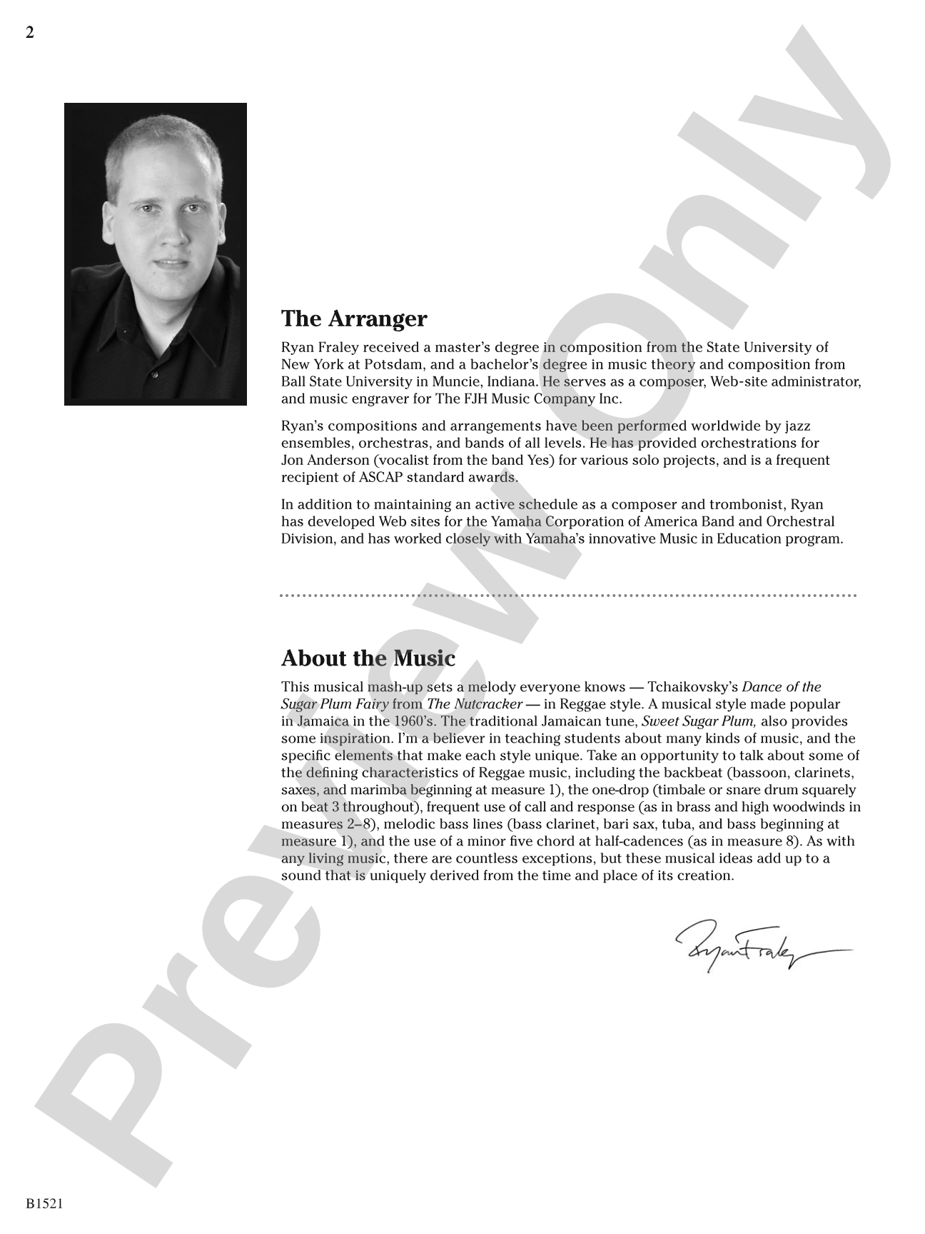 Sugar Plum Reggae: Concert Band Conductor Score & Parts