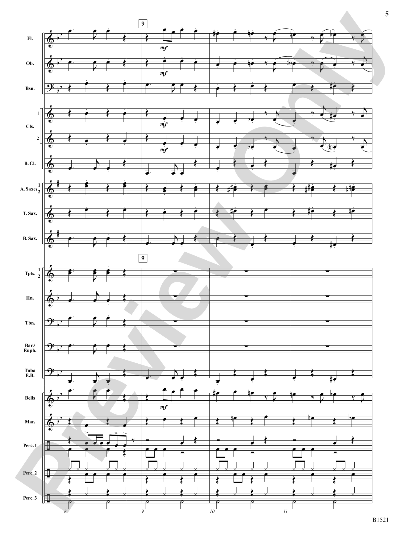 Sugar Plum Reggae: Concert Band Conductor Score & Parts