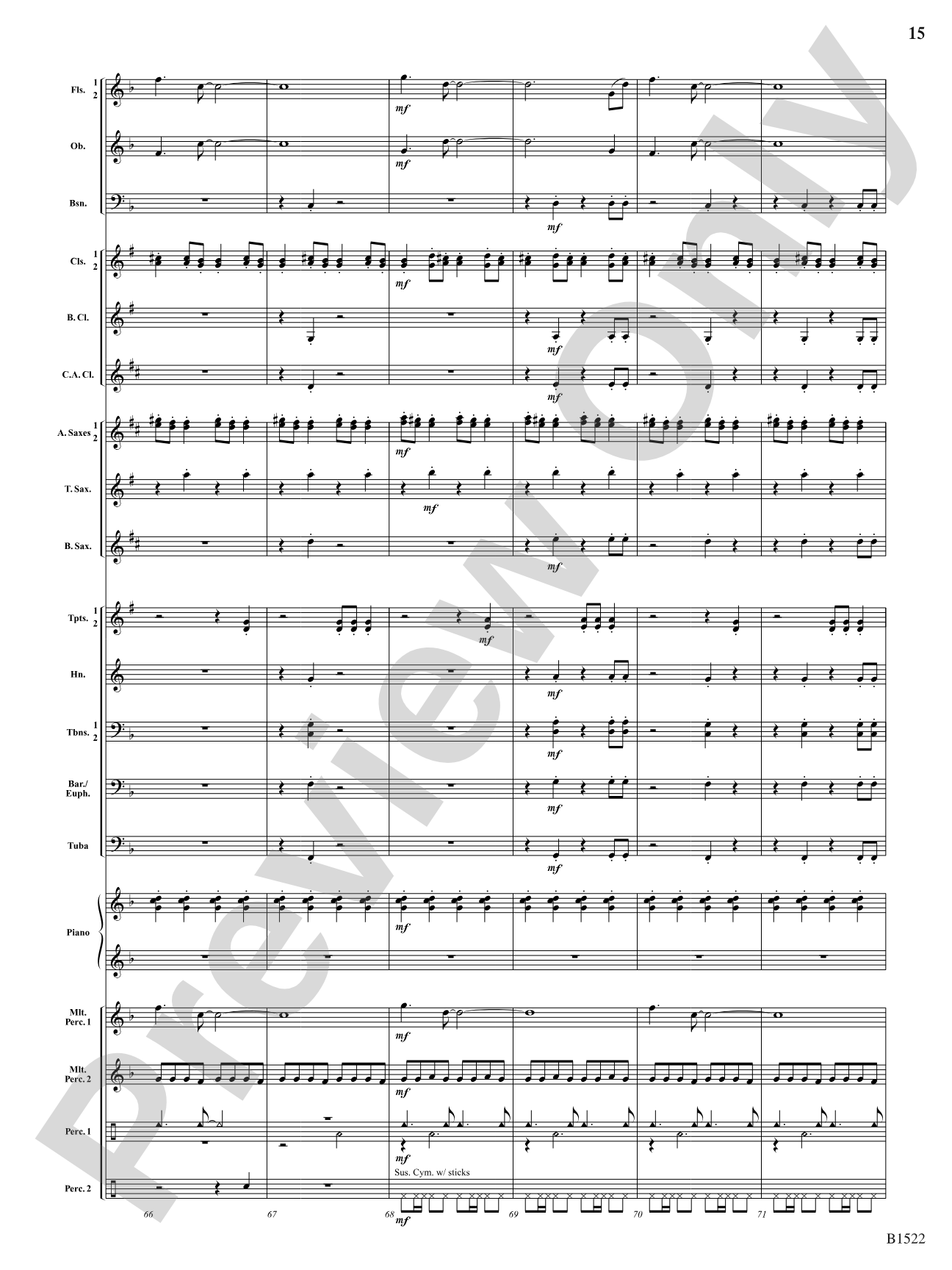 Hypnotic Fireflies: Concert Band Conductor Score & Parts