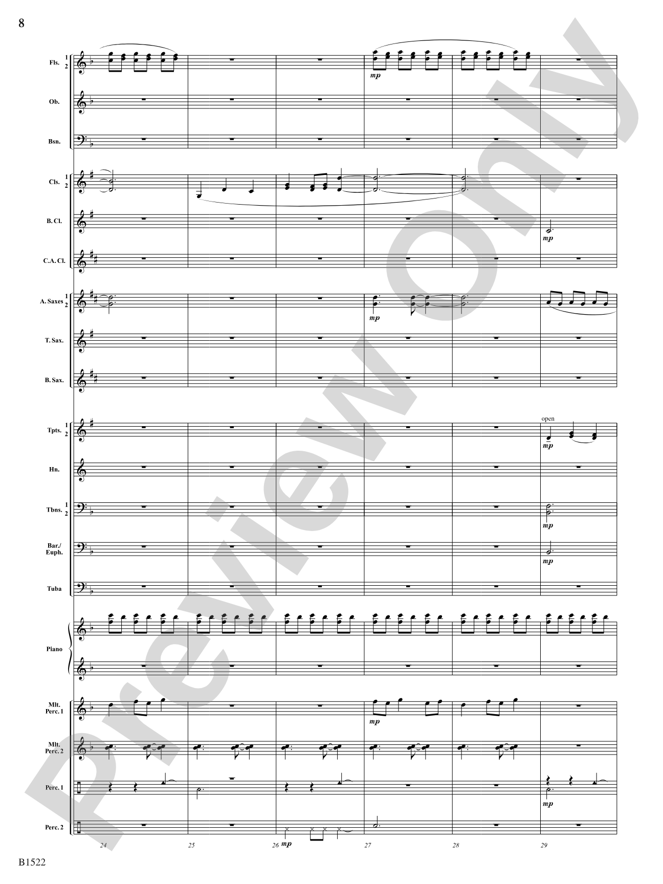 Hypnotic Fireflies: Concert Band Conductor Score & Parts