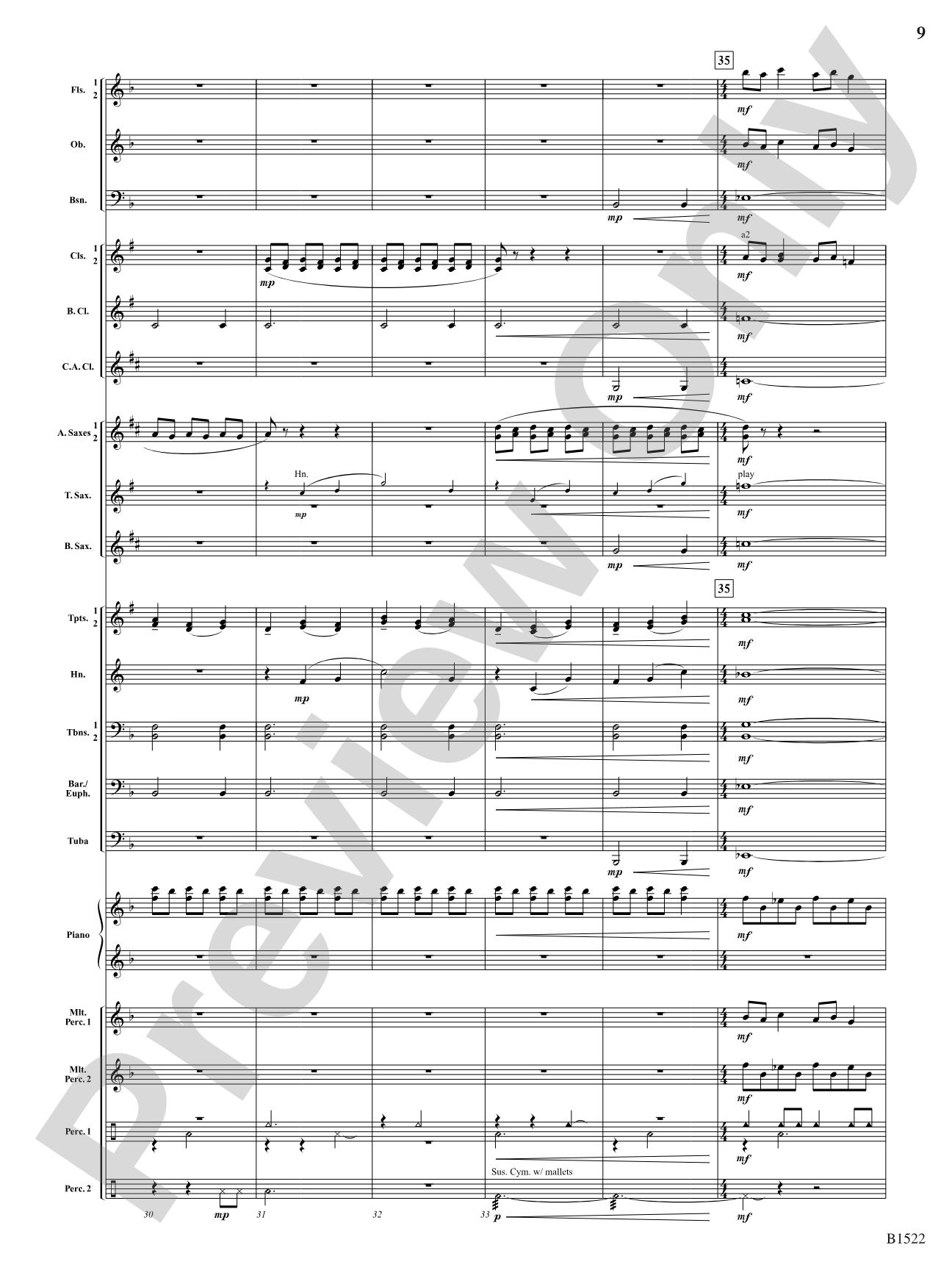 Hypnotic Fireflies: Concert Band Conductor Score & Parts