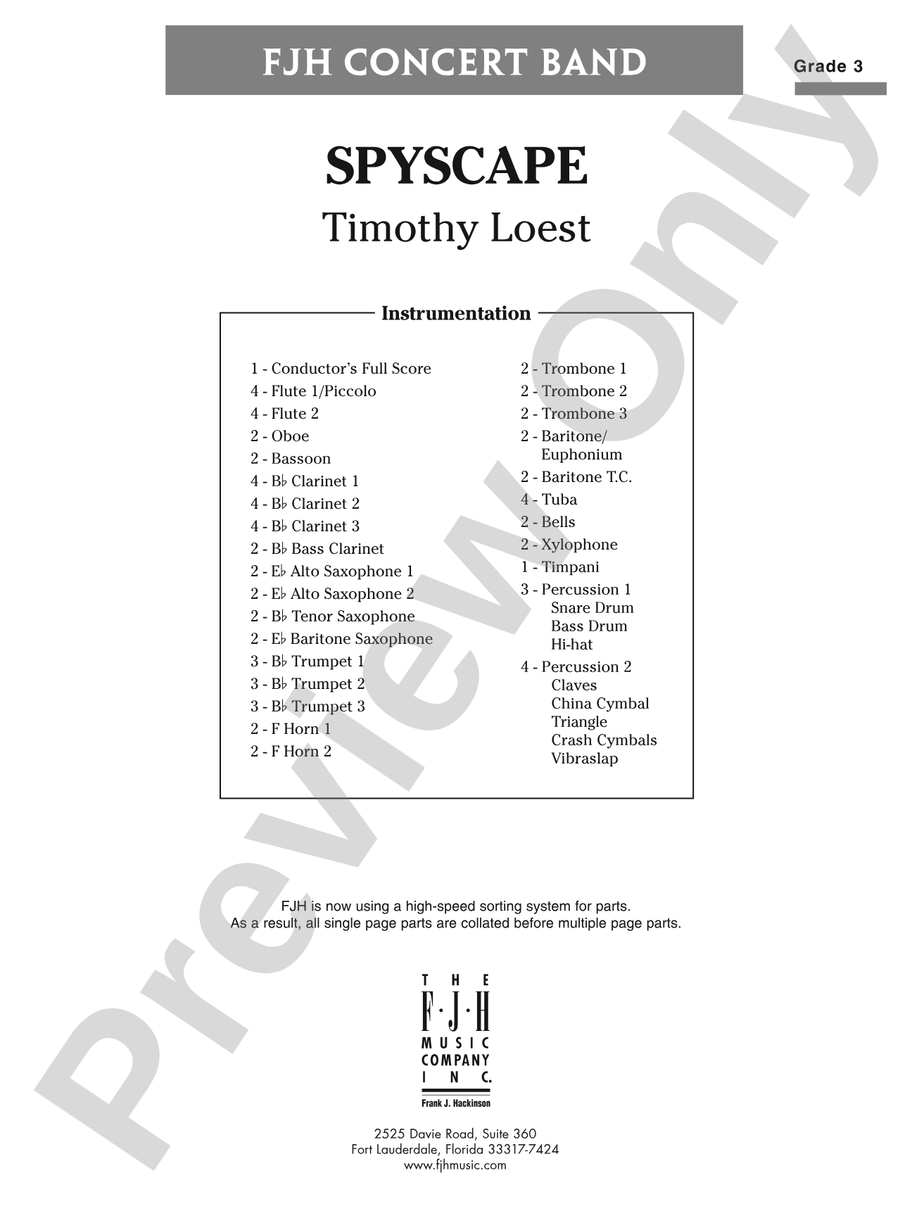 Spyscape: Concert Band Conductor Score & Parts