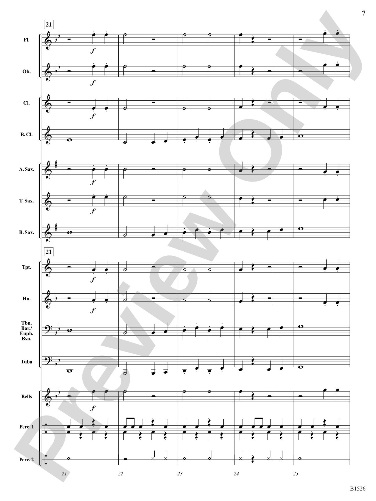 Sousa's Cadets: Concert Band Conductor Score & Parts