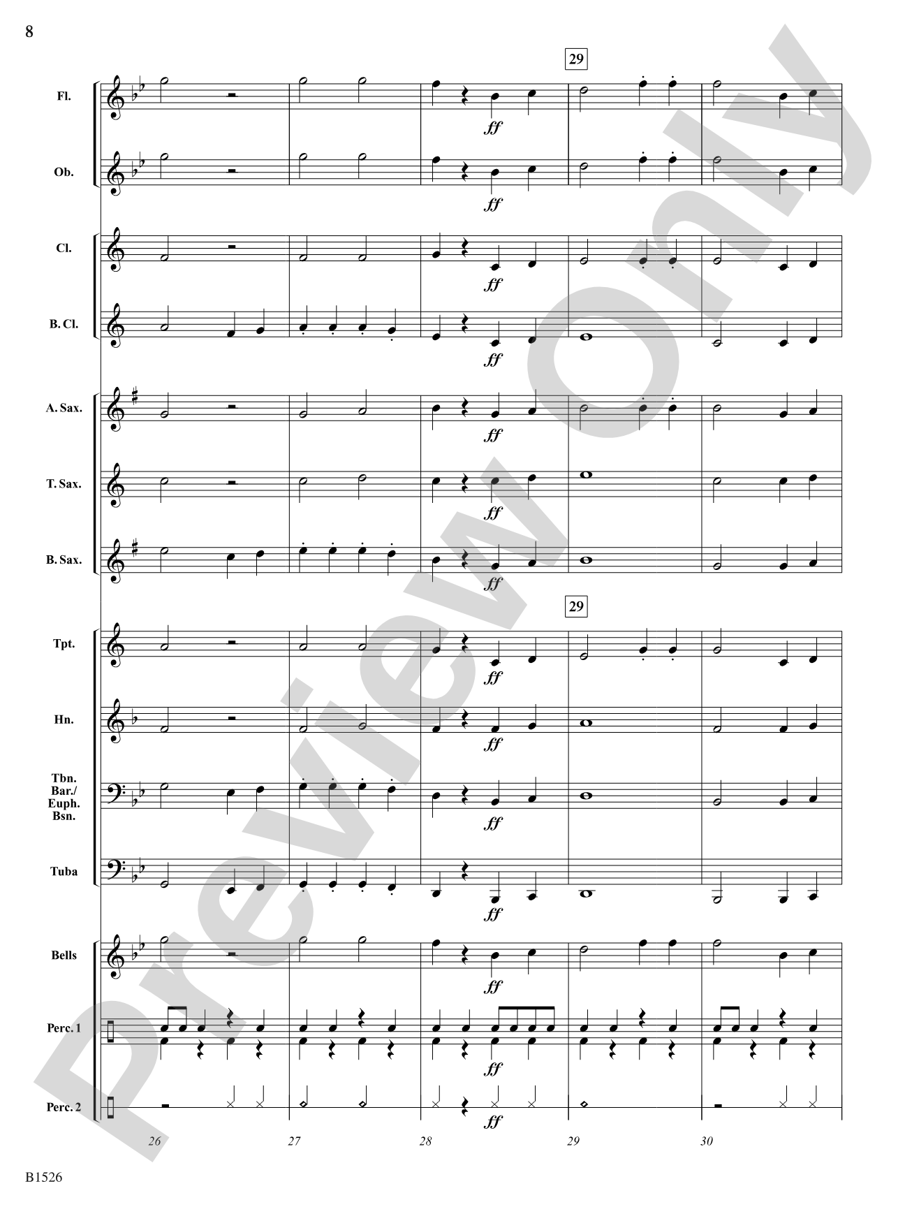 Sousa's Cadets: Concert Band Conductor Score & Parts
