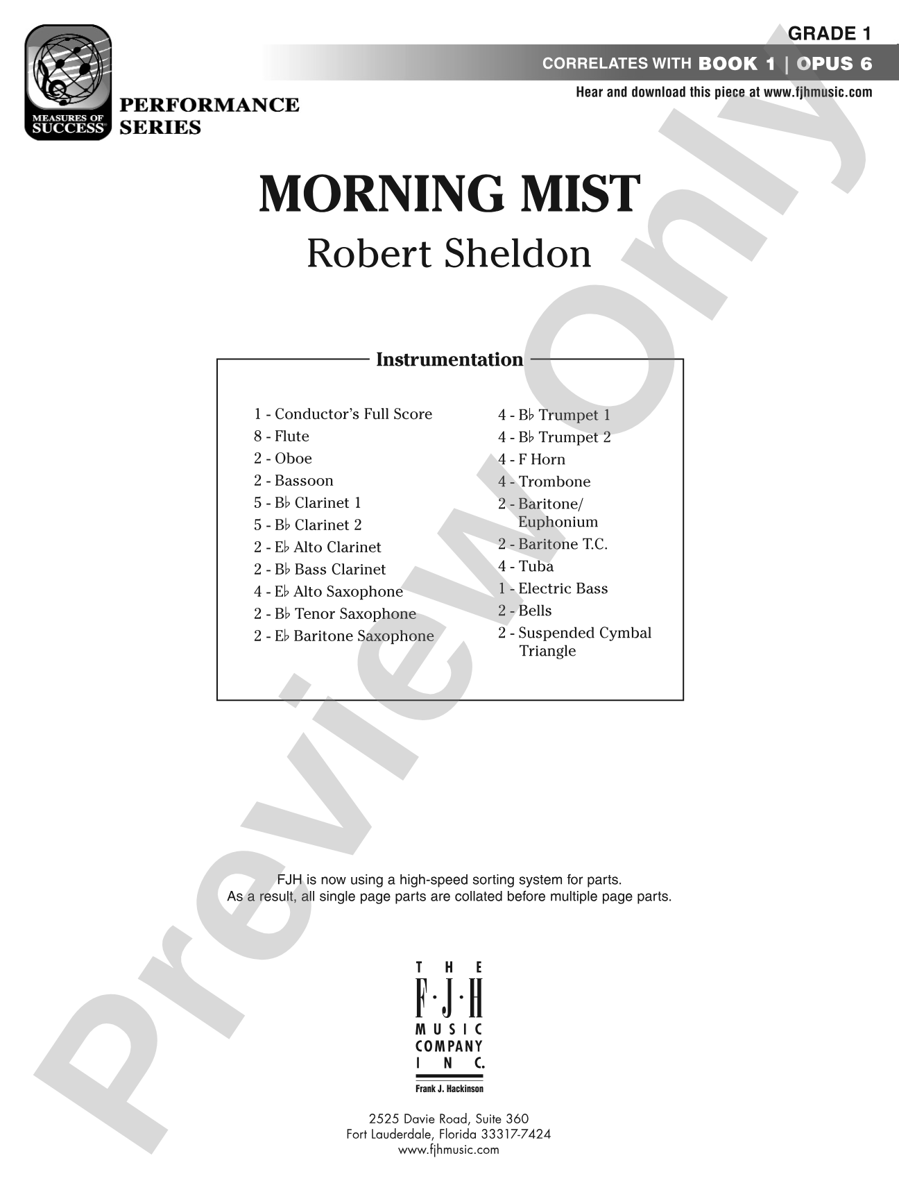 Morning Mist: Score