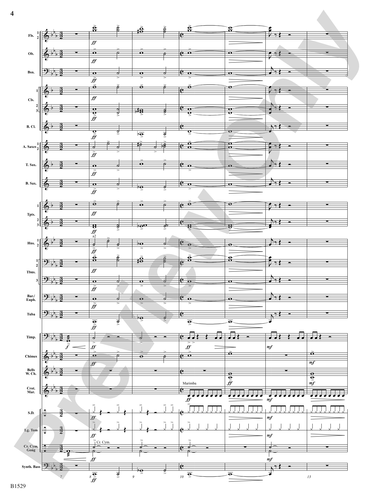 Caliber: Concert Band Conductor Score & Parts