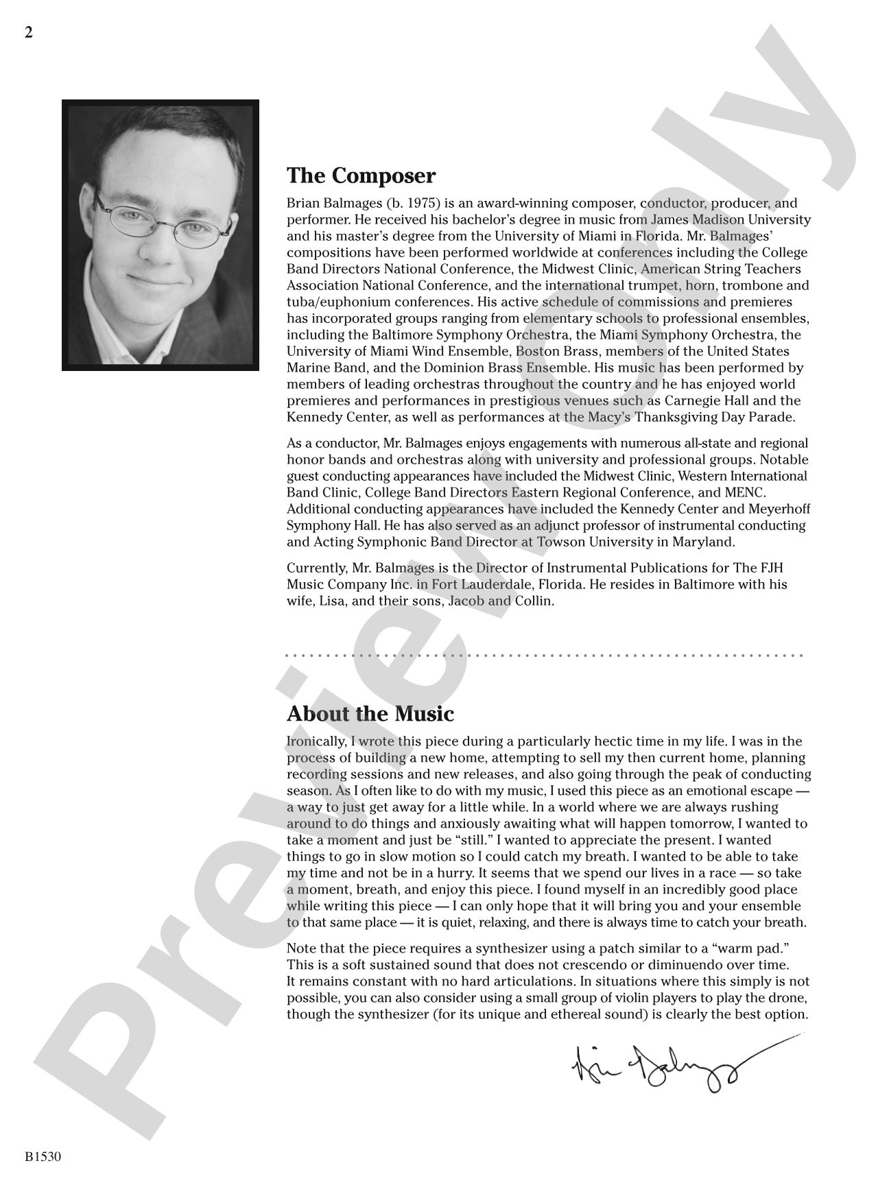 Still: Concert Band Conductor Score & Parts