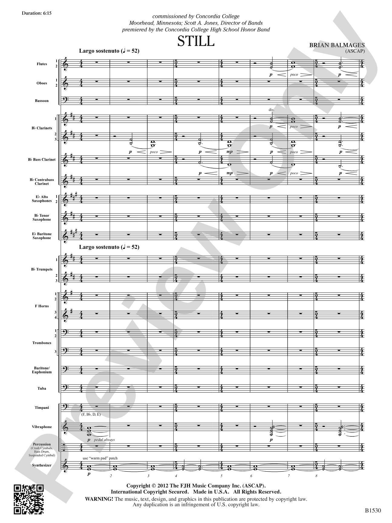 Still: Concert Band Conductor Score & Parts