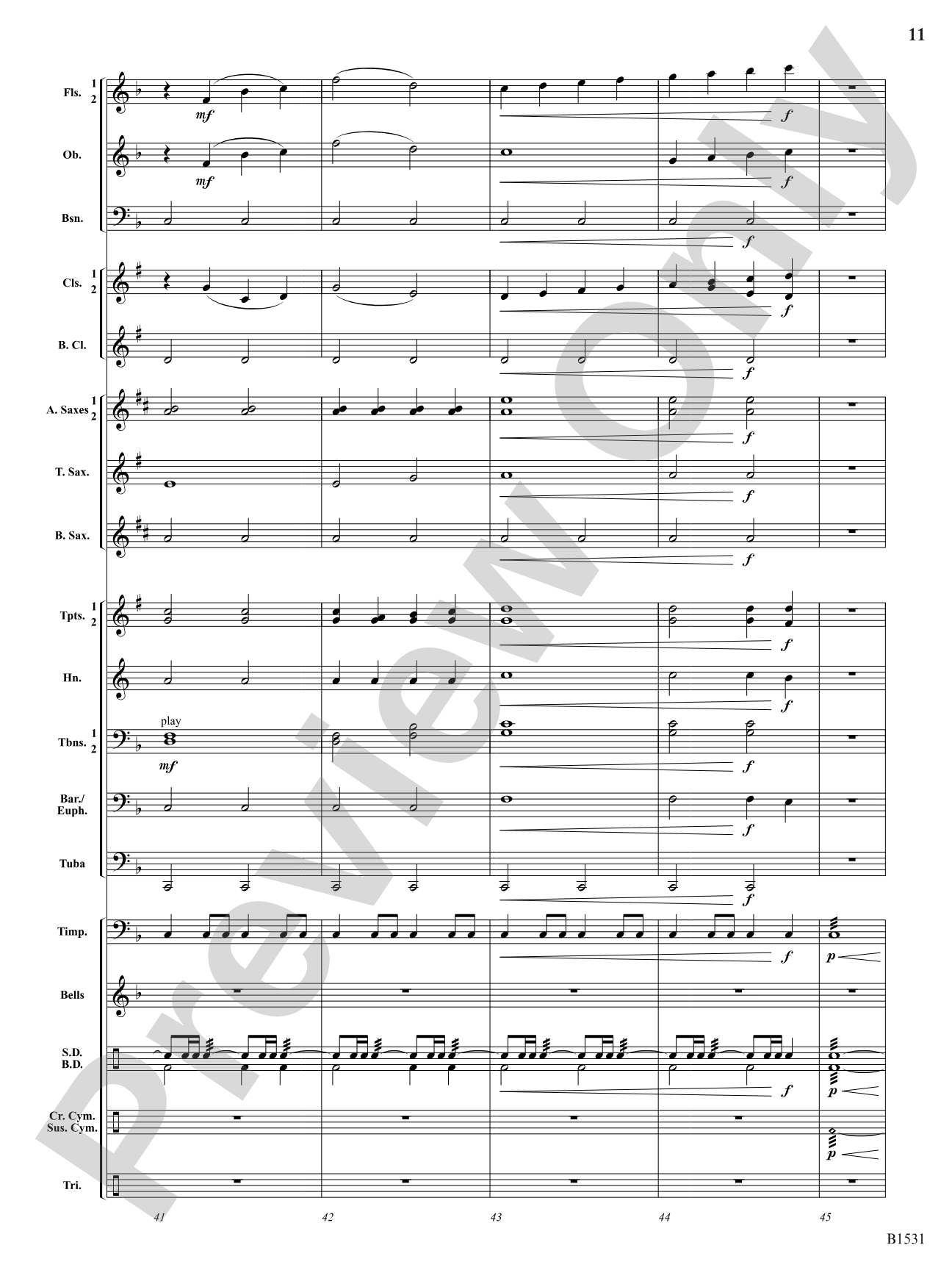 Falcon Fanfare: Concert Band Conductor Score & Parts