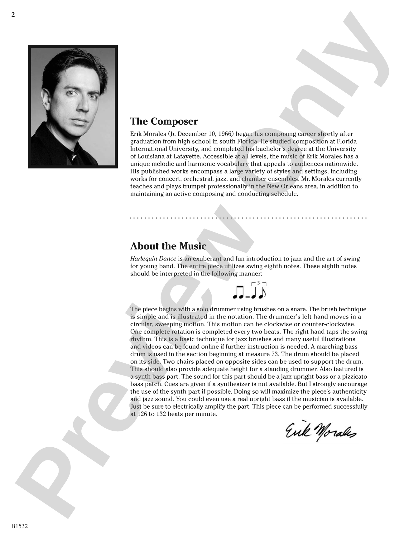 Harlequin Dance: Concert Band Conductor Score & Parts