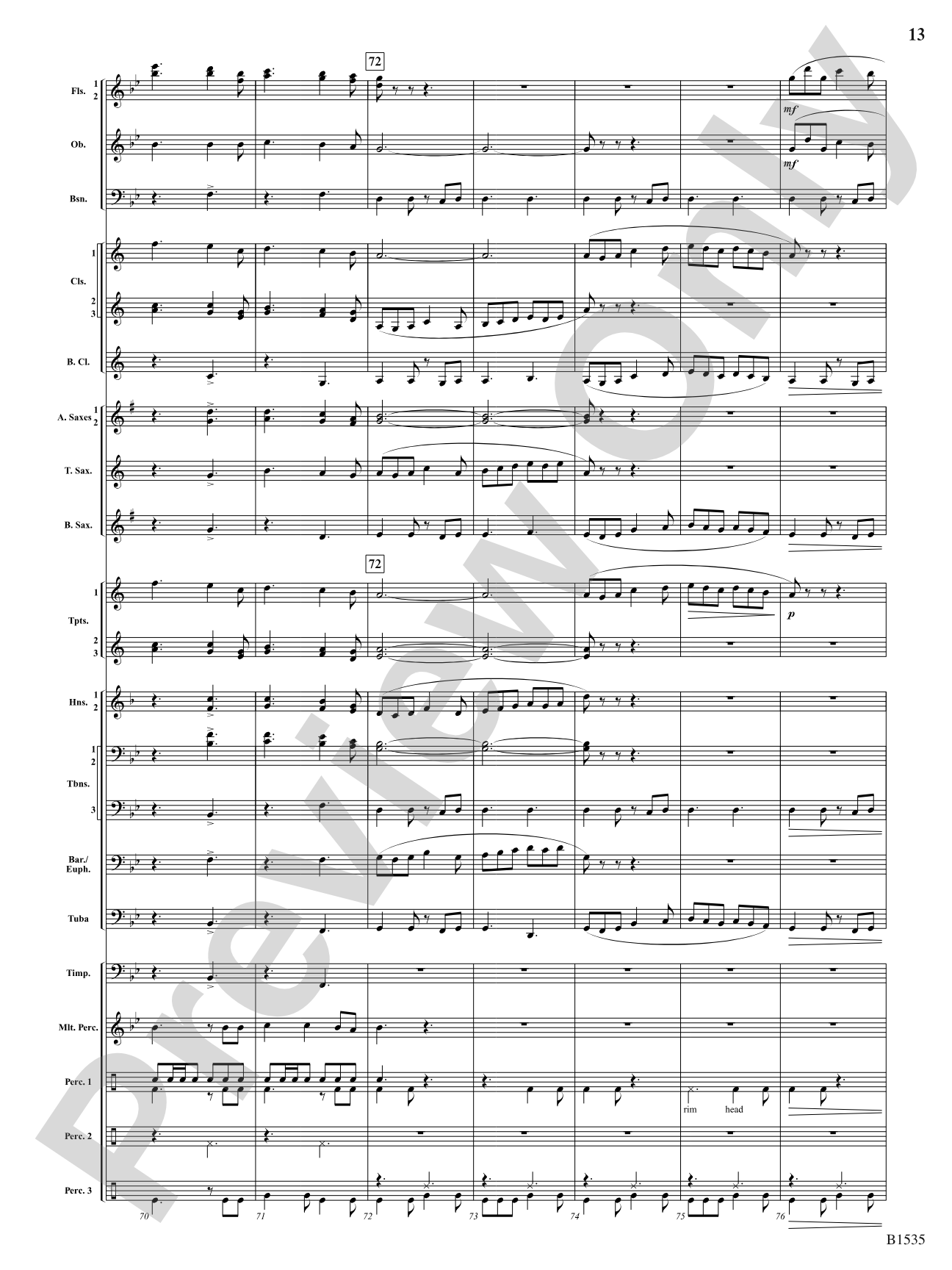 Jubilant Flourishes: Concert Band Conductor Score & Parts