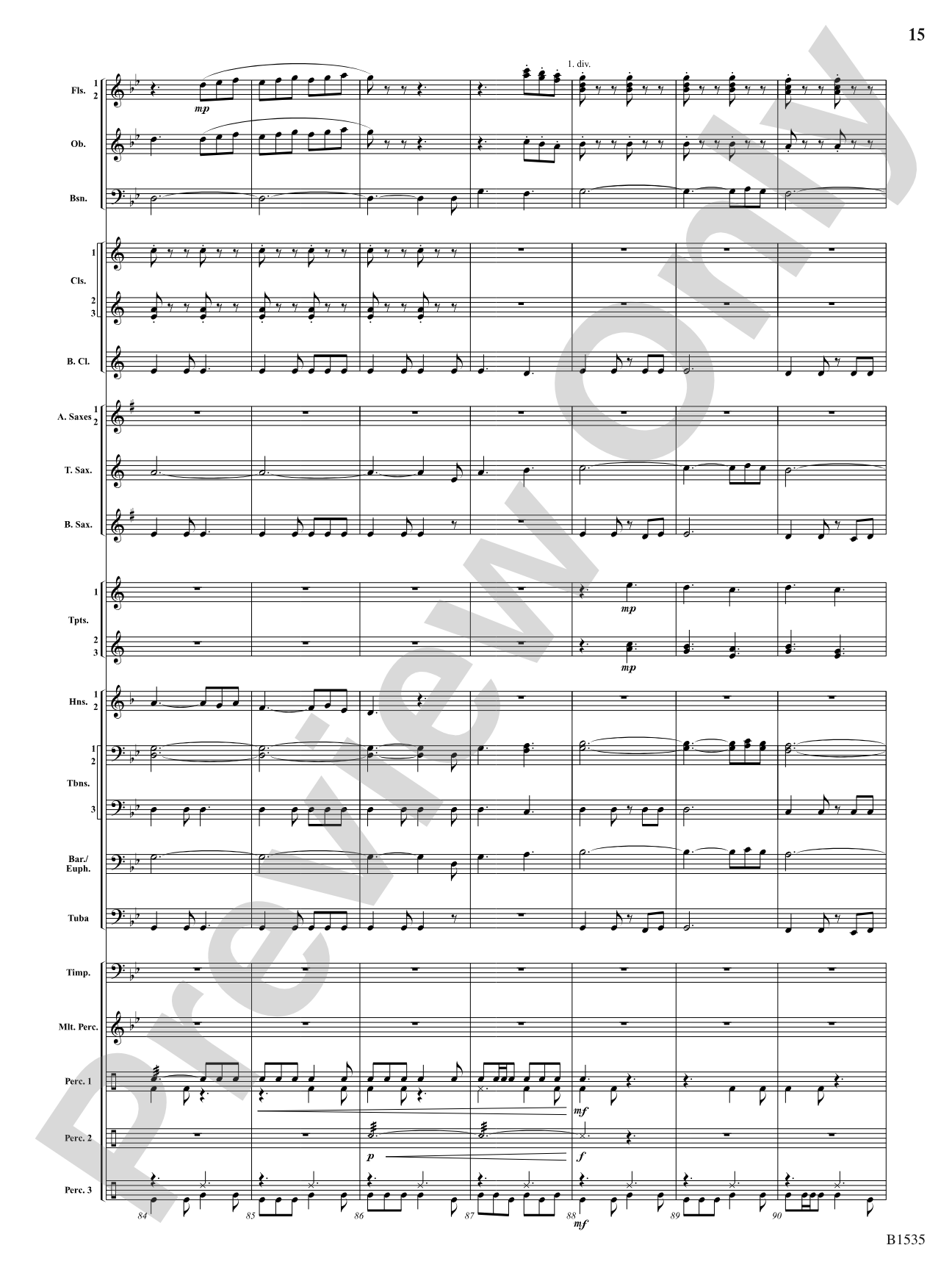 Jubilant Flourishes: Concert Band Conductor Score & Parts