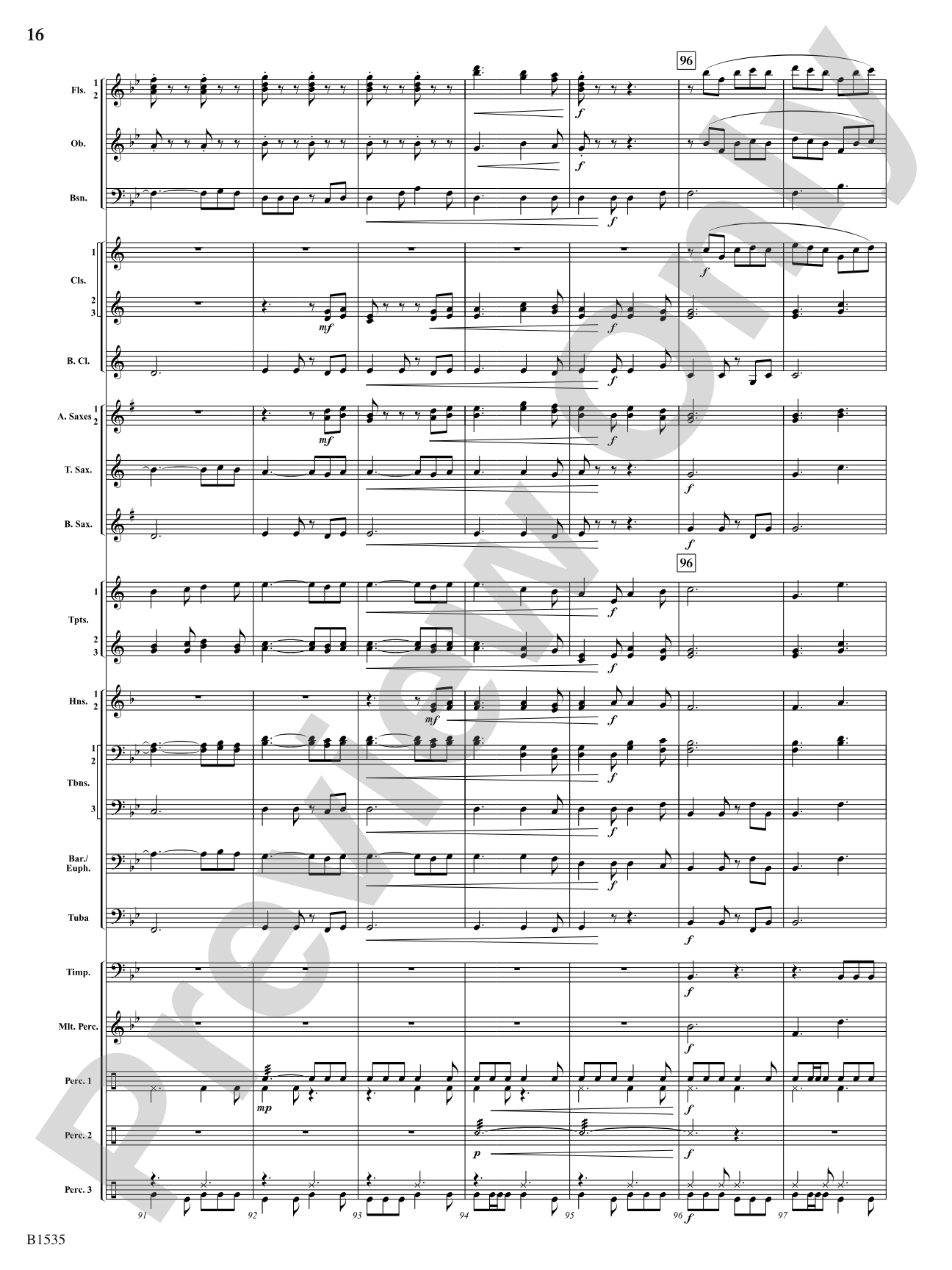 Jubilant Flourishes: Concert Band Conductor Score & Parts
