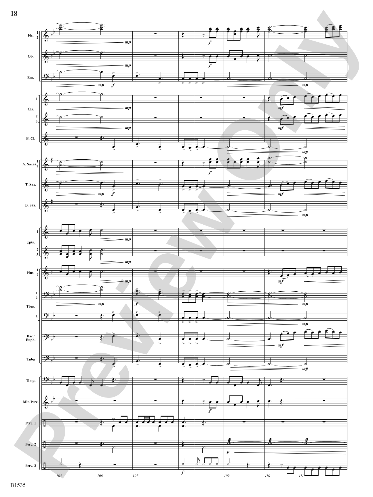 Jubilant Flourishes: Concert Band Conductor Score & Parts