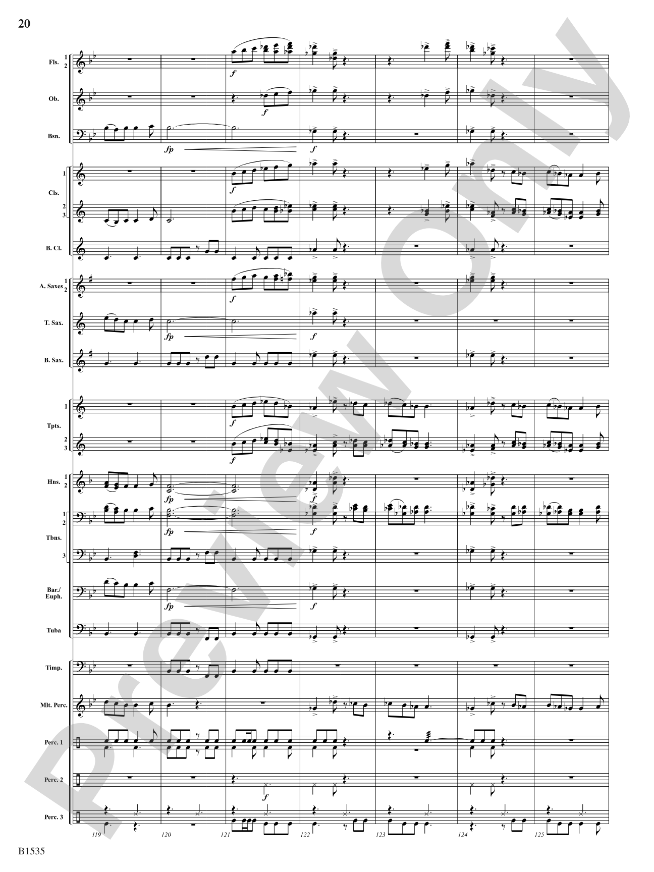 Jubilant Flourishes: Concert Band Conductor Score & Parts