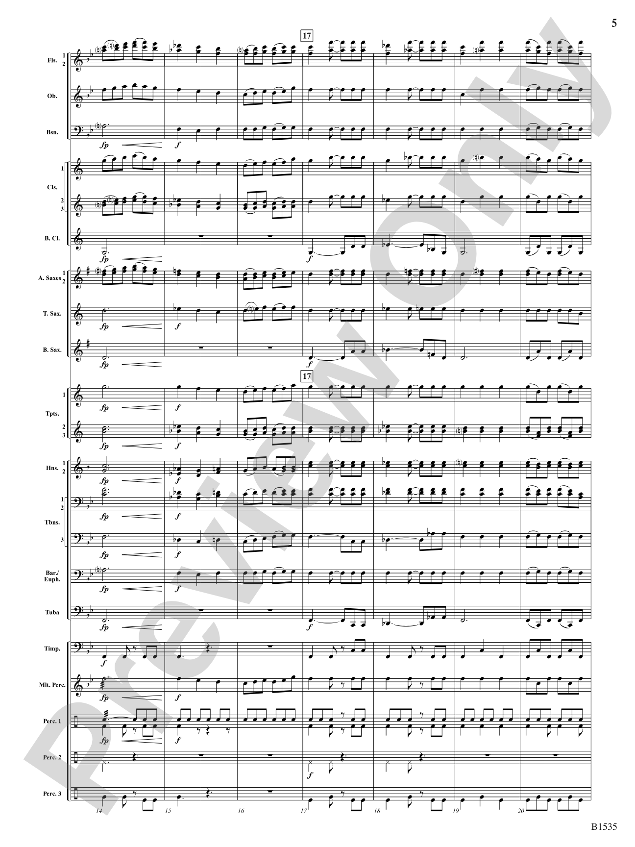 Jubilant Flourishes: Concert Band Conductor Score & Parts