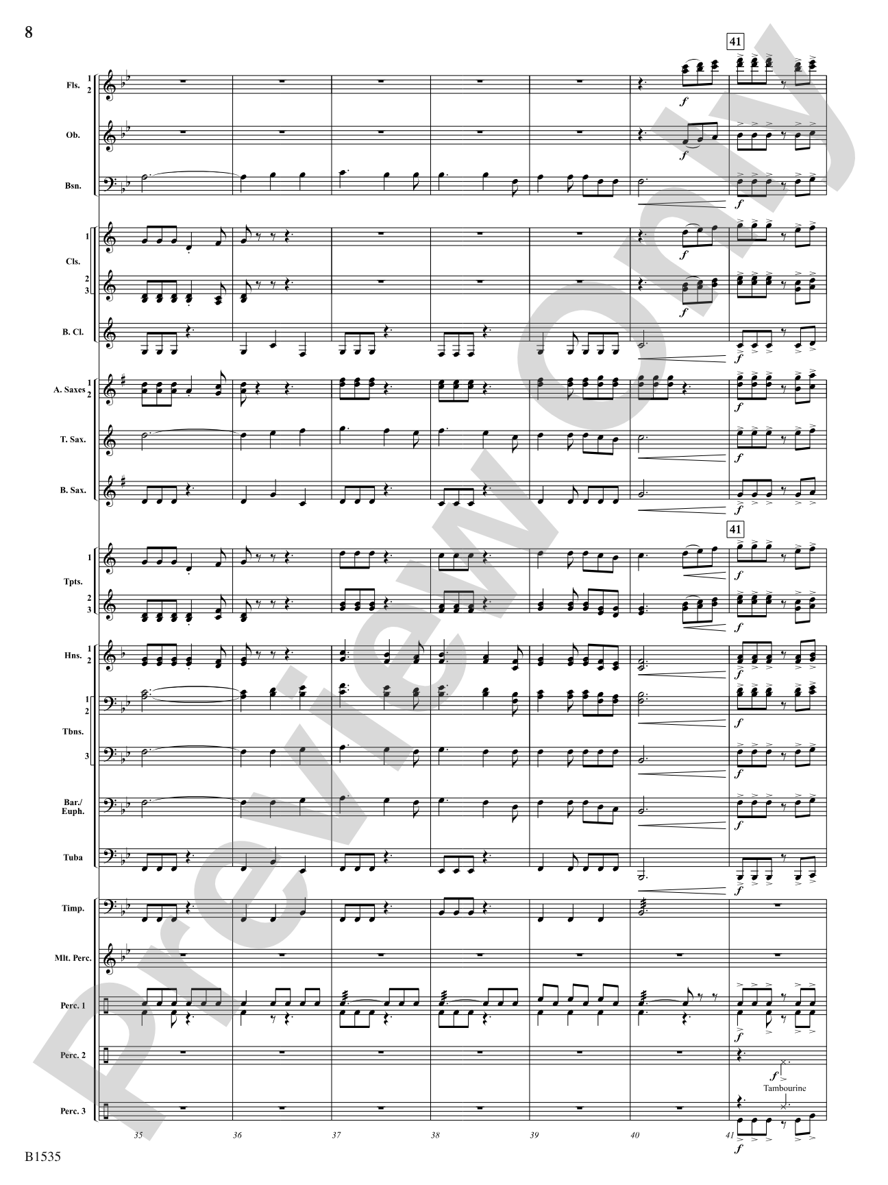 Jubilant Flourishes: Concert Band Conductor Score & Parts