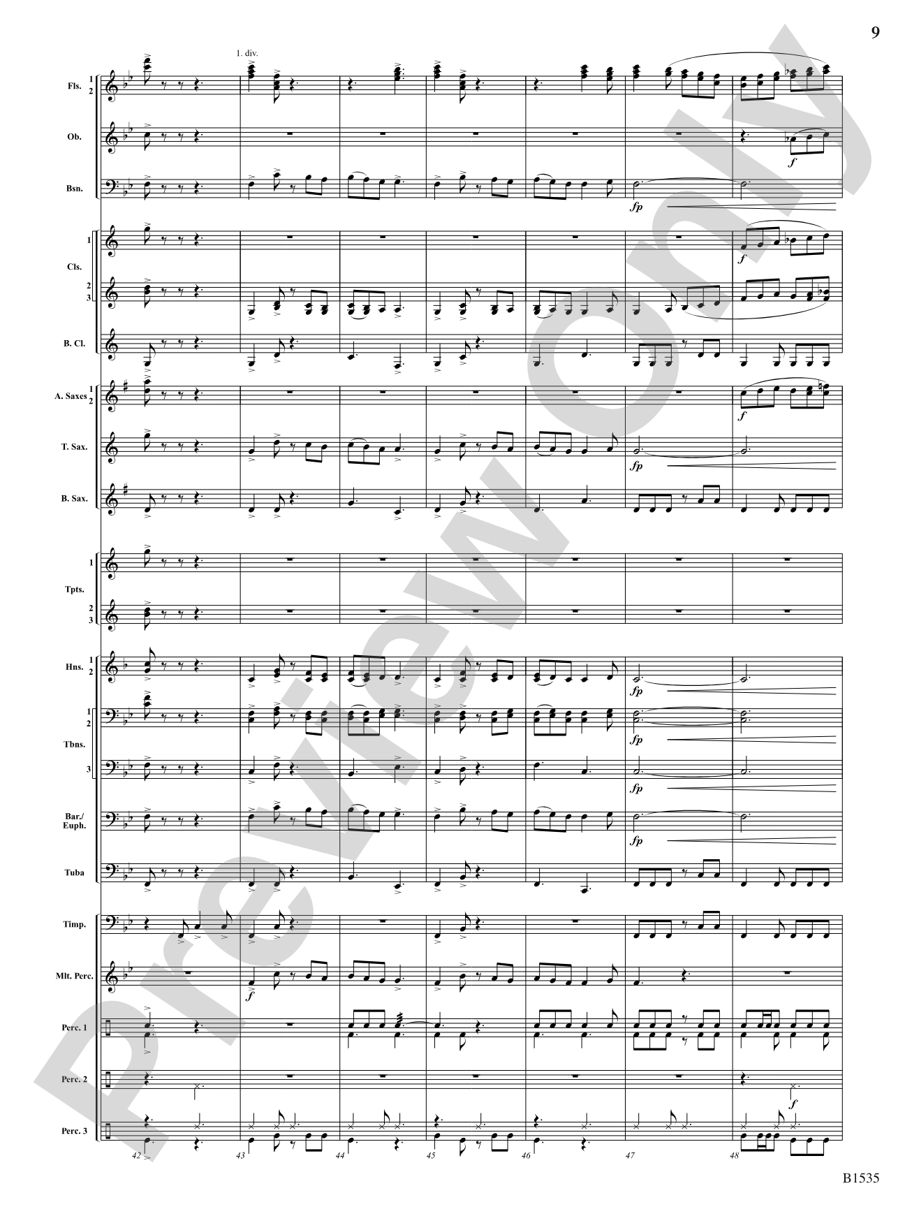Jubilant Flourishes: Concert Band Conductor Score & Parts