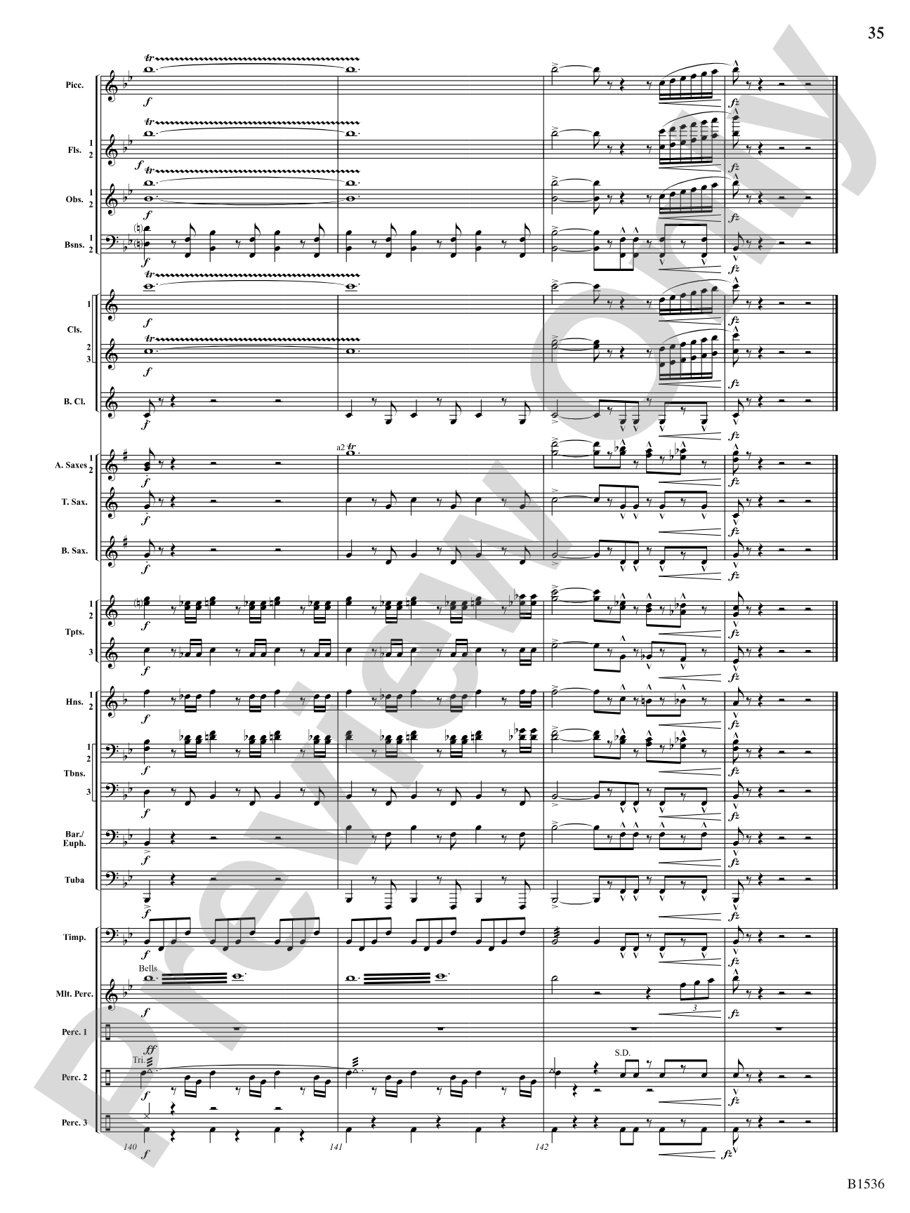 To the Sky: Concert Band Conductor Score & Parts