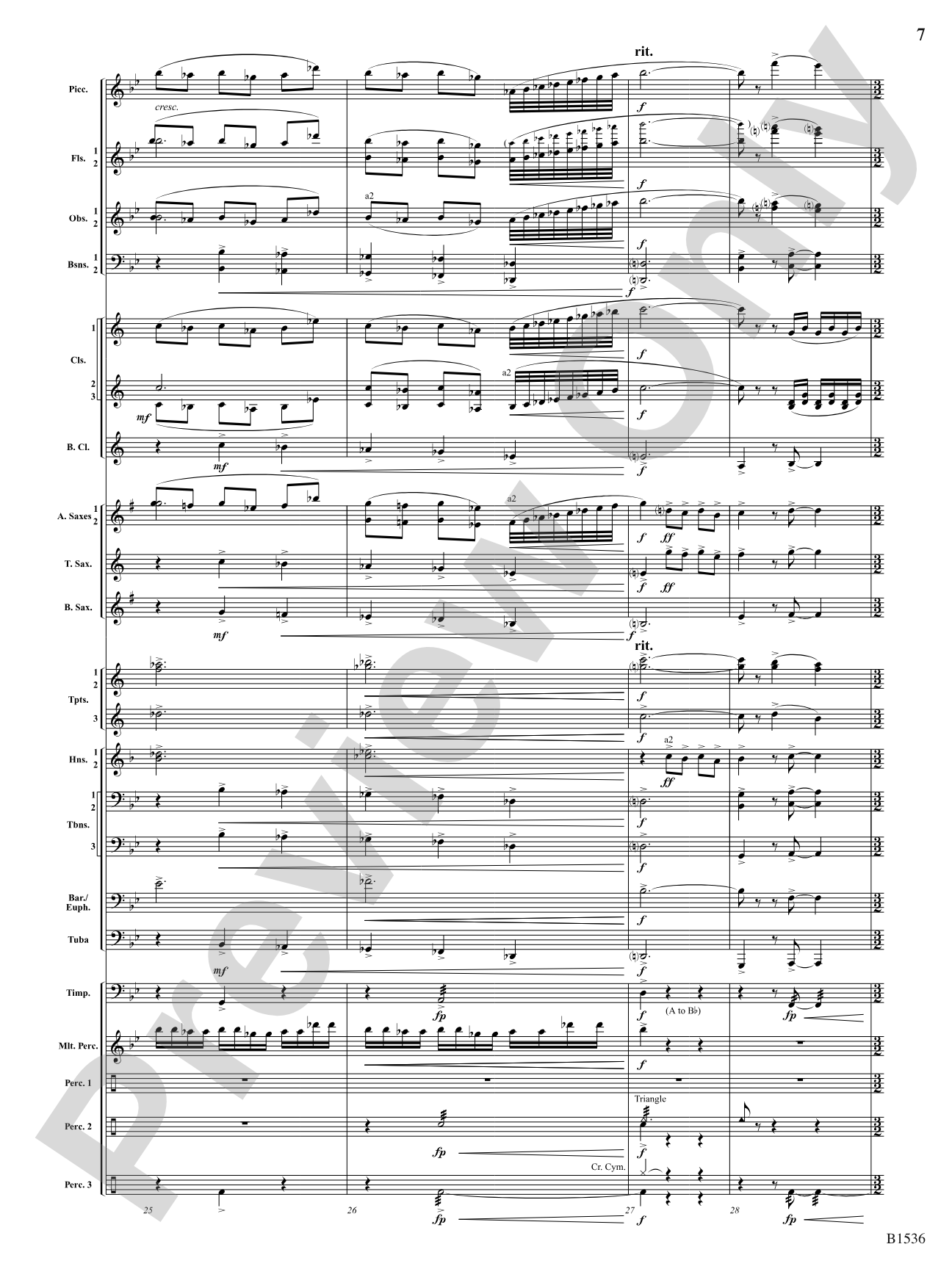 To the Sky: Concert Band Conductor Score & Parts