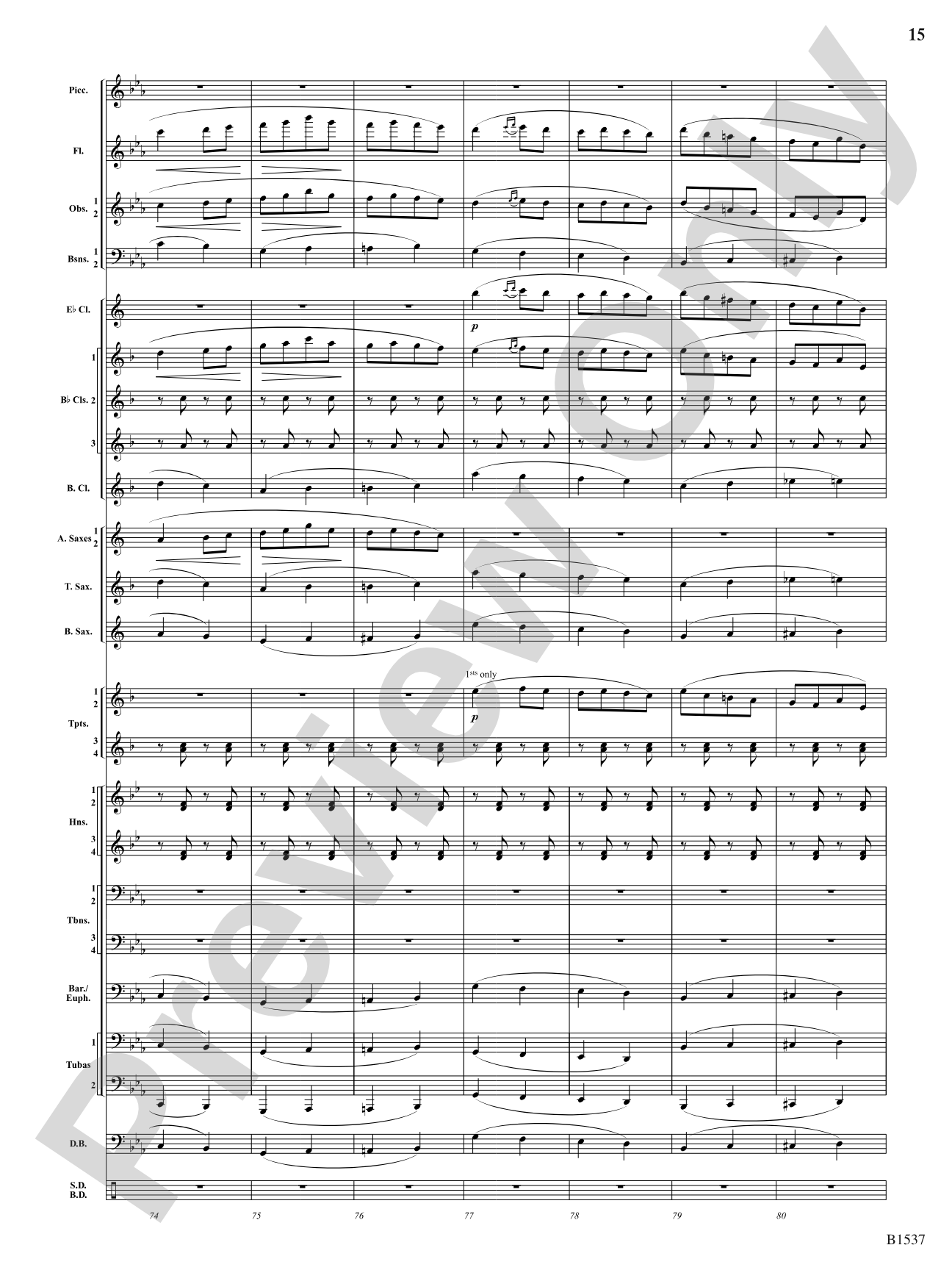 Galop: Concert Band Conductor Score & Parts