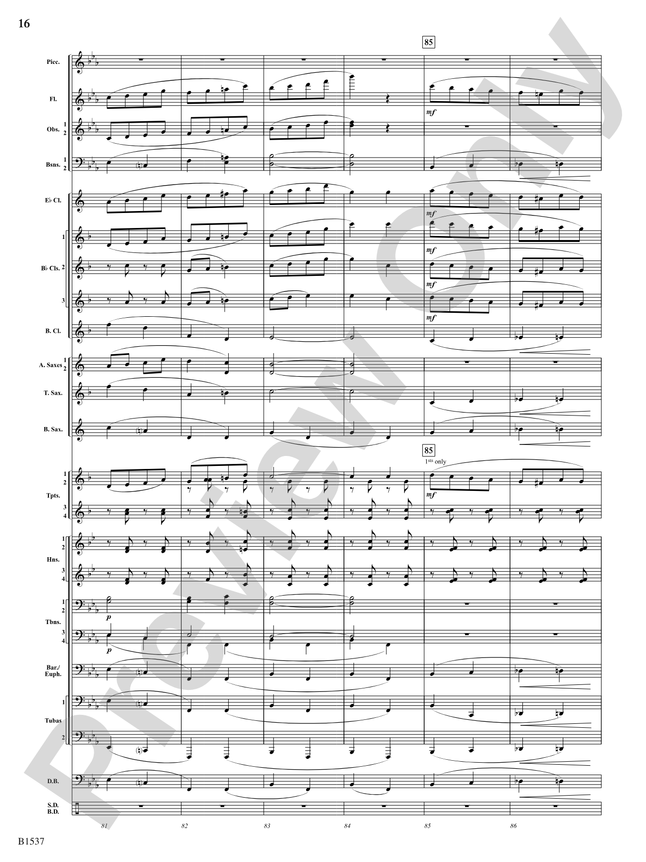 Galop: Concert Band Conductor Score & Parts