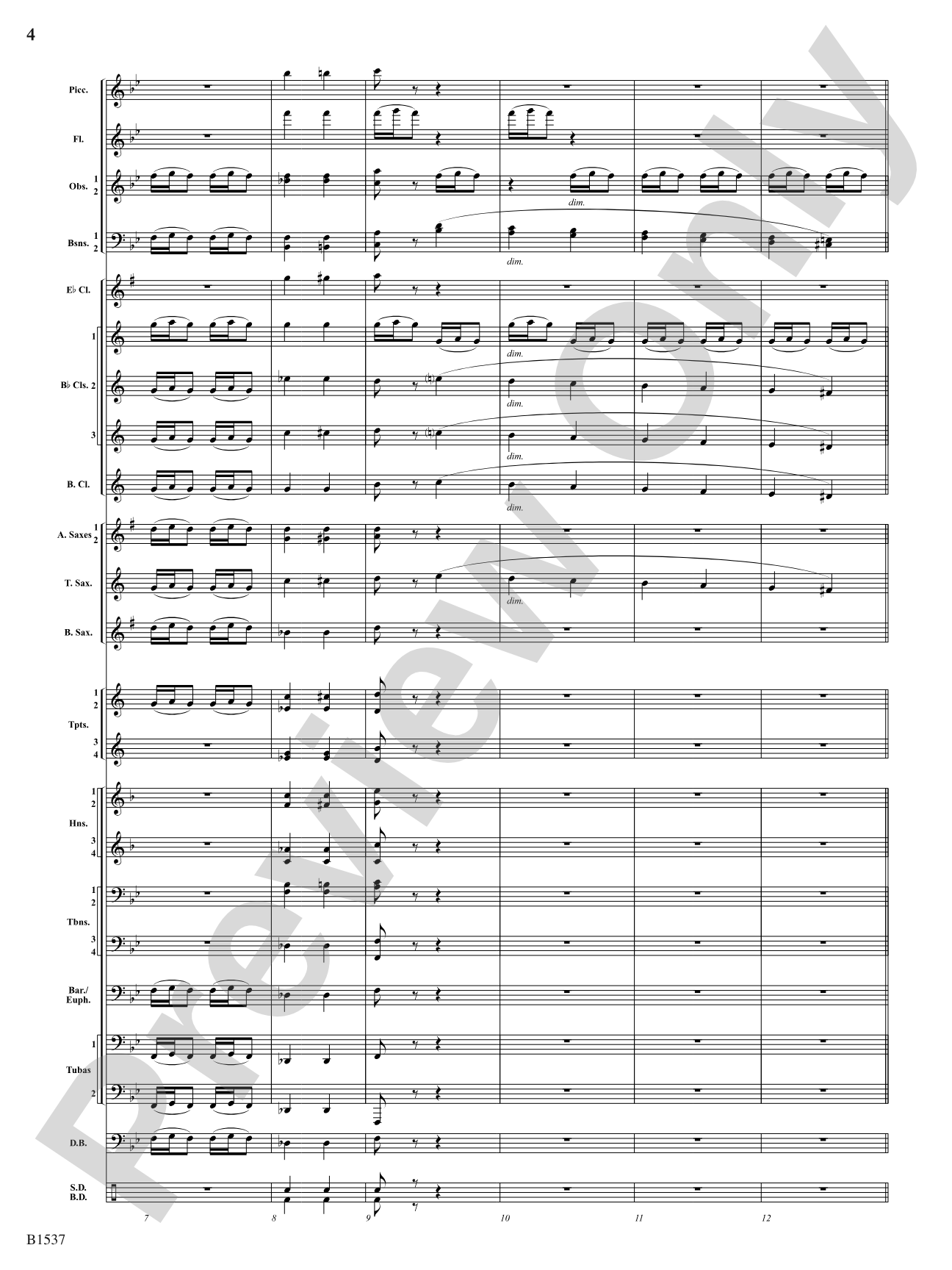 Galop: Concert Band Conductor Score & Parts