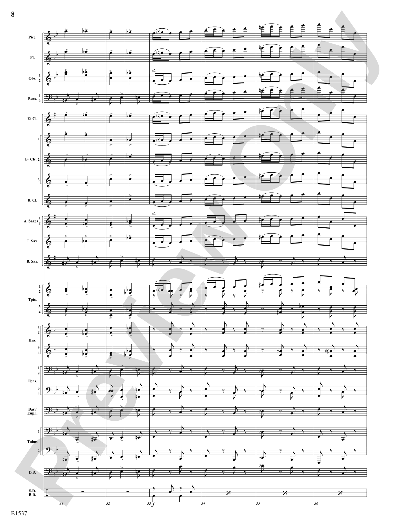 Galop: Concert Band Conductor Score & Parts