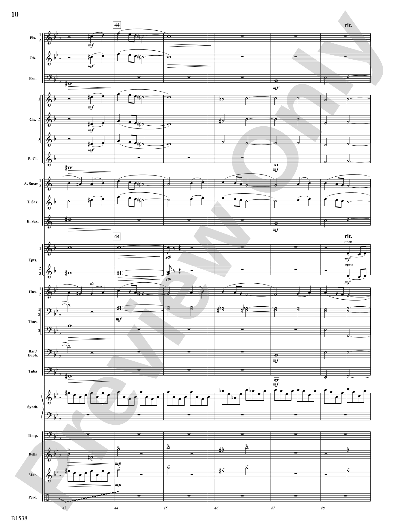 Reverie: Concert Band Conductor Score & Parts