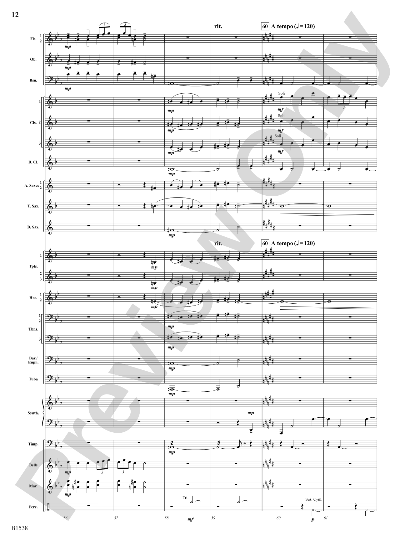 Reverie: Concert Band Conductor Score & Parts