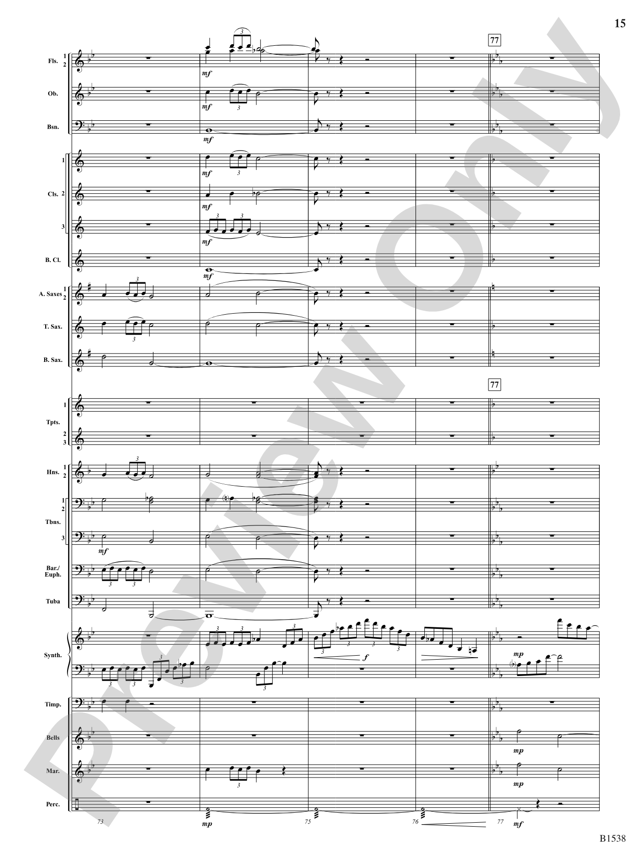 Reverie: Concert Band Conductor Score & Parts