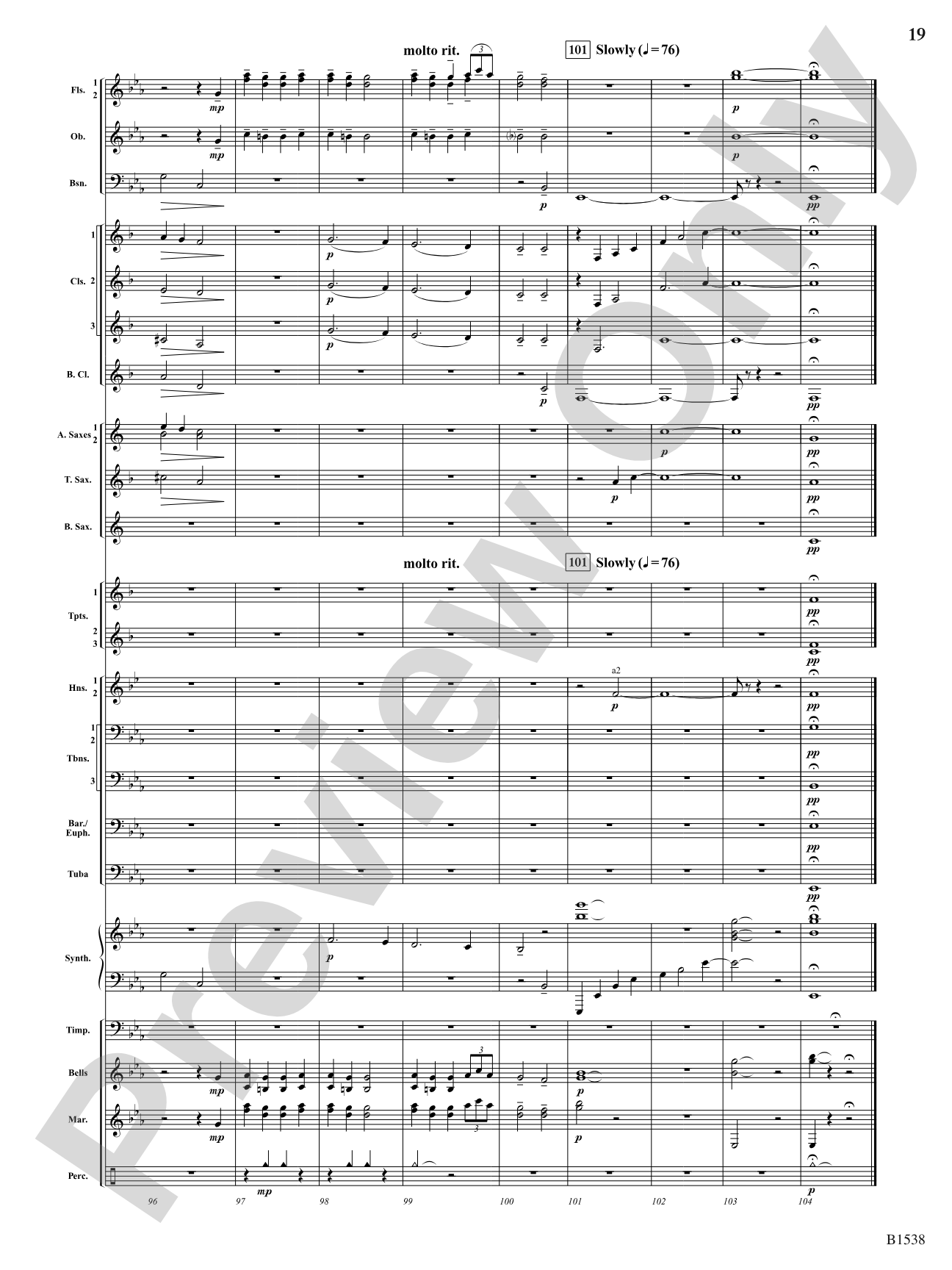 Reverie: Concert Band Conductor Score & Parts