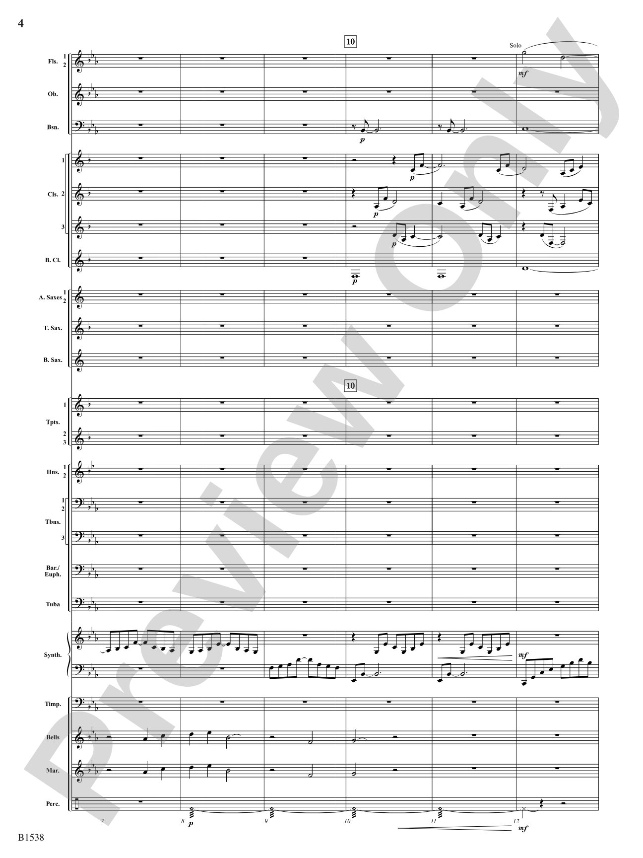 Reverie: Concert Band Conductor Score & Parts