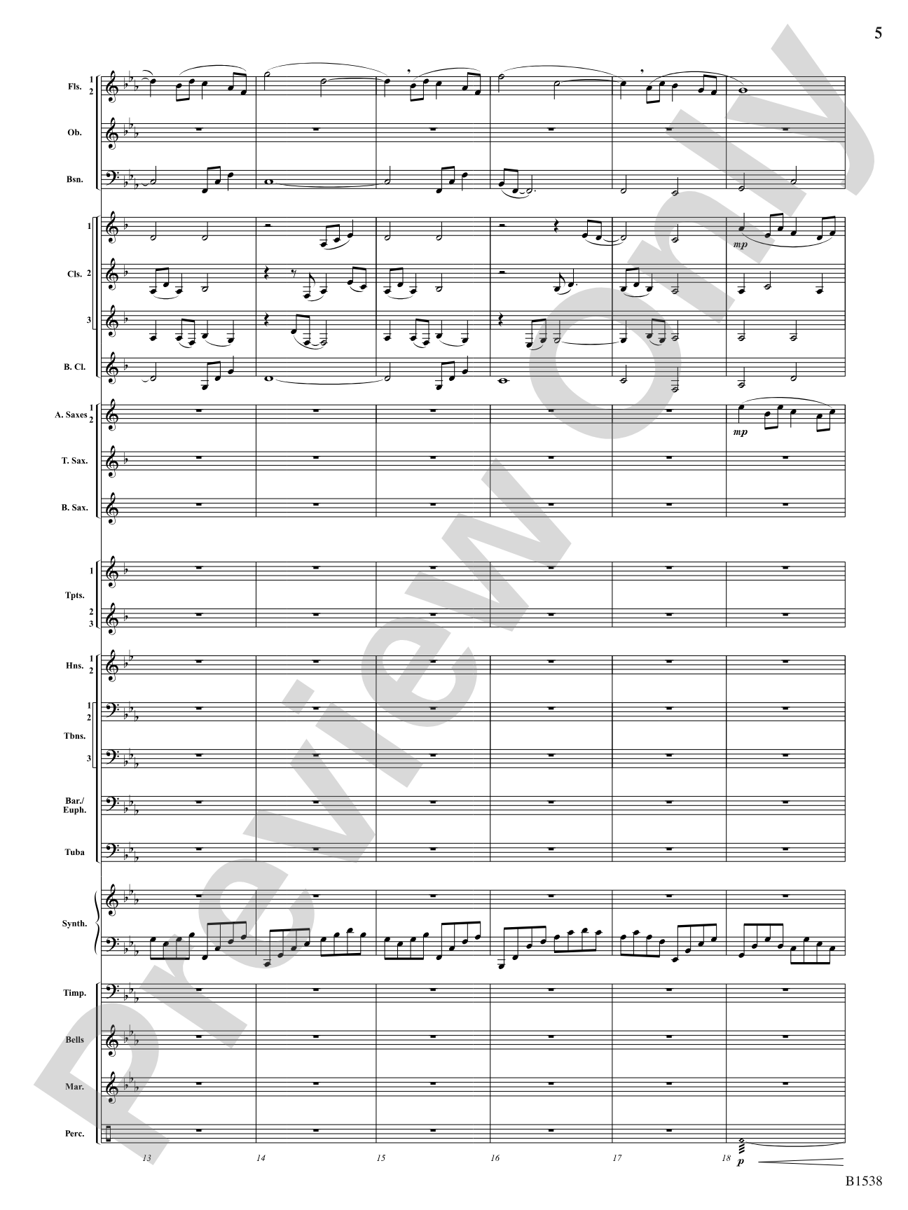 Reverie: Concert Band Conductor Score & Parts