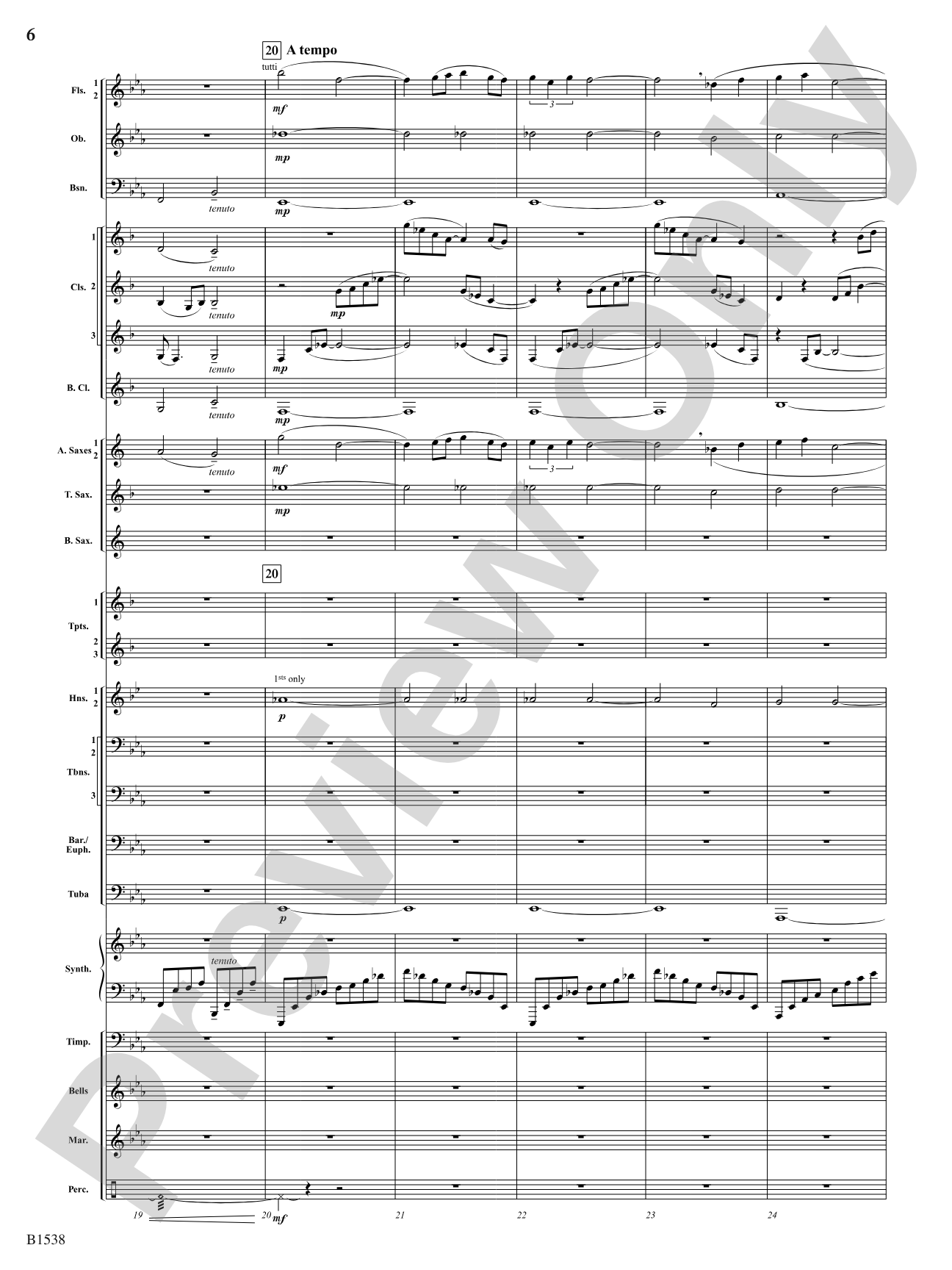 Reverie: Concert Band Conductor Score & Parts