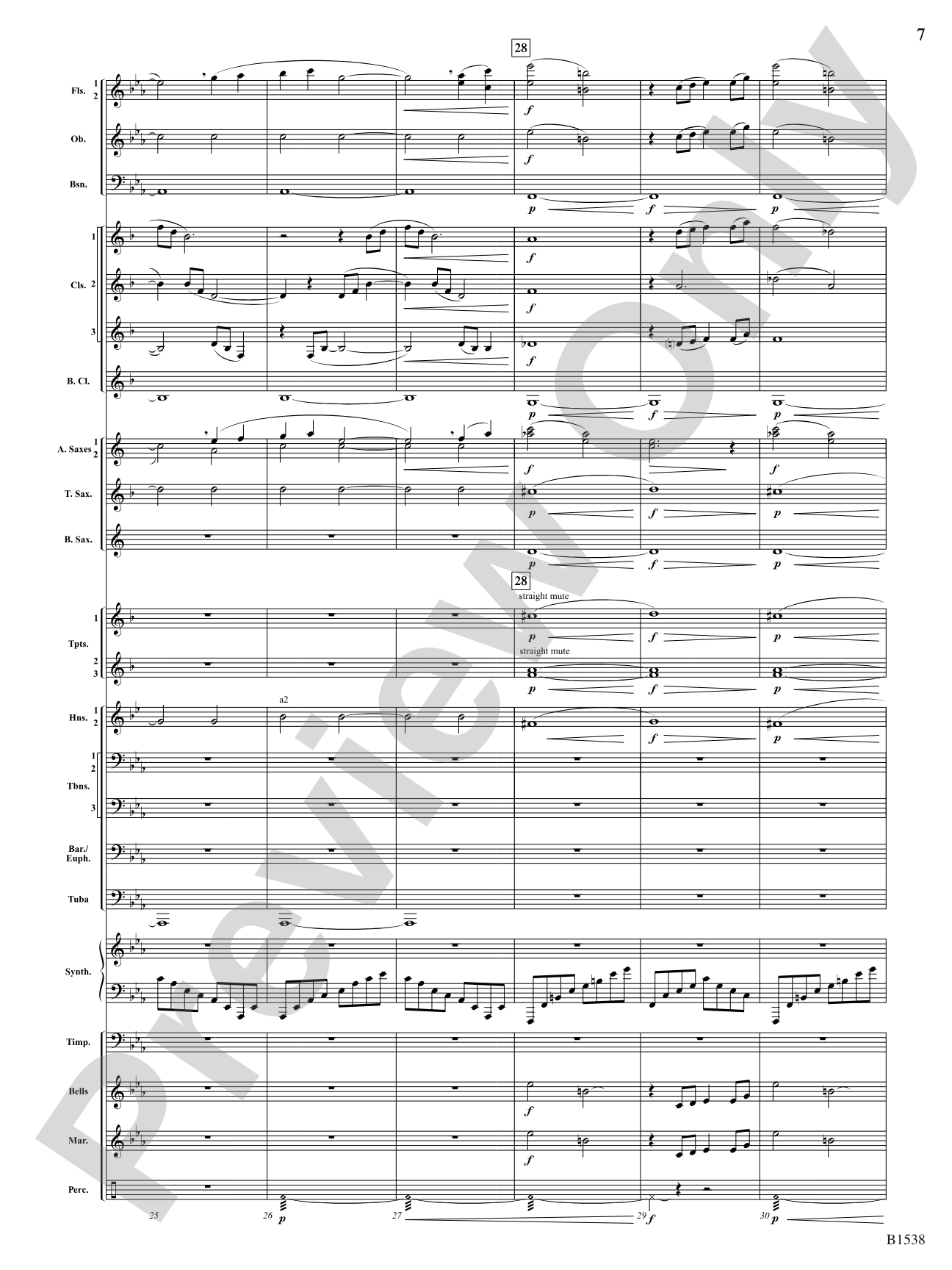 Reverie: Concert Band Conductor Score & Parts