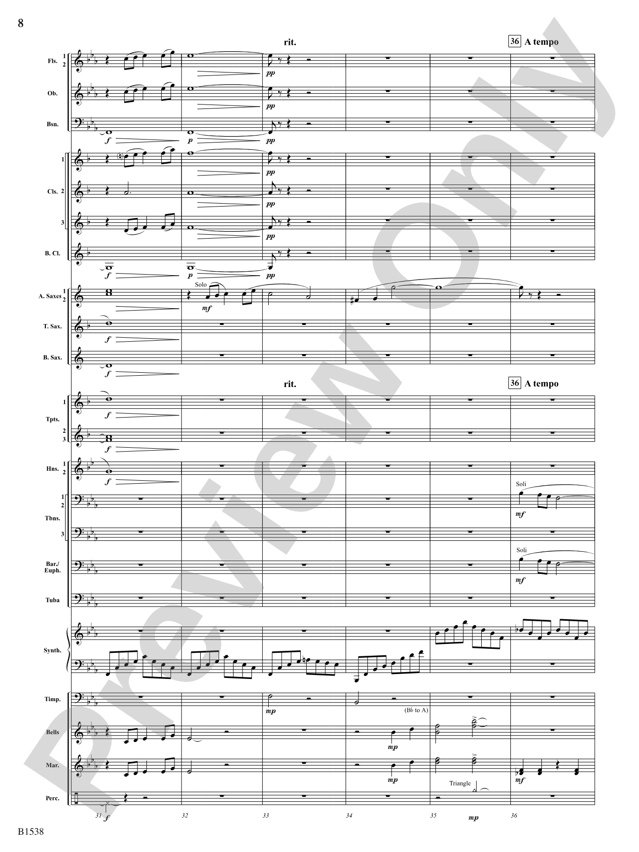 Reverie: Concert Band Conductor Score & Parts