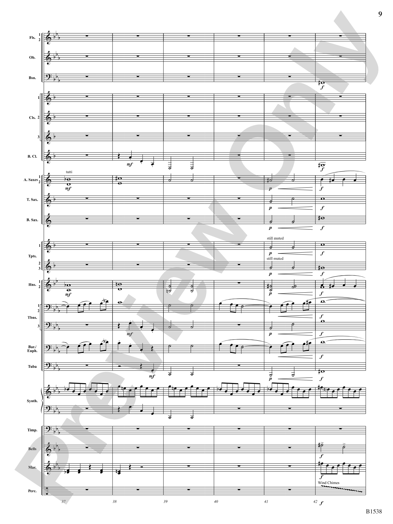 Reverie: Concert Band Conductor Score & Parts