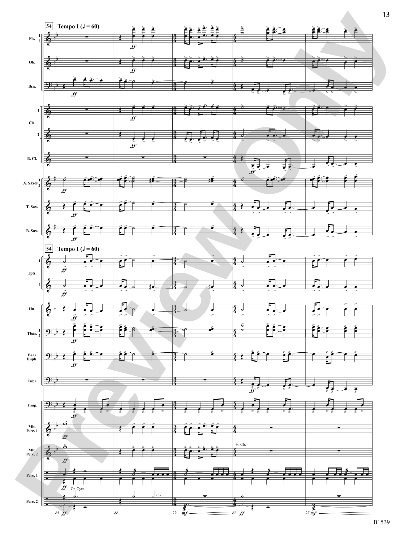 A House Divided: Concert Band Conductor Score & Parts