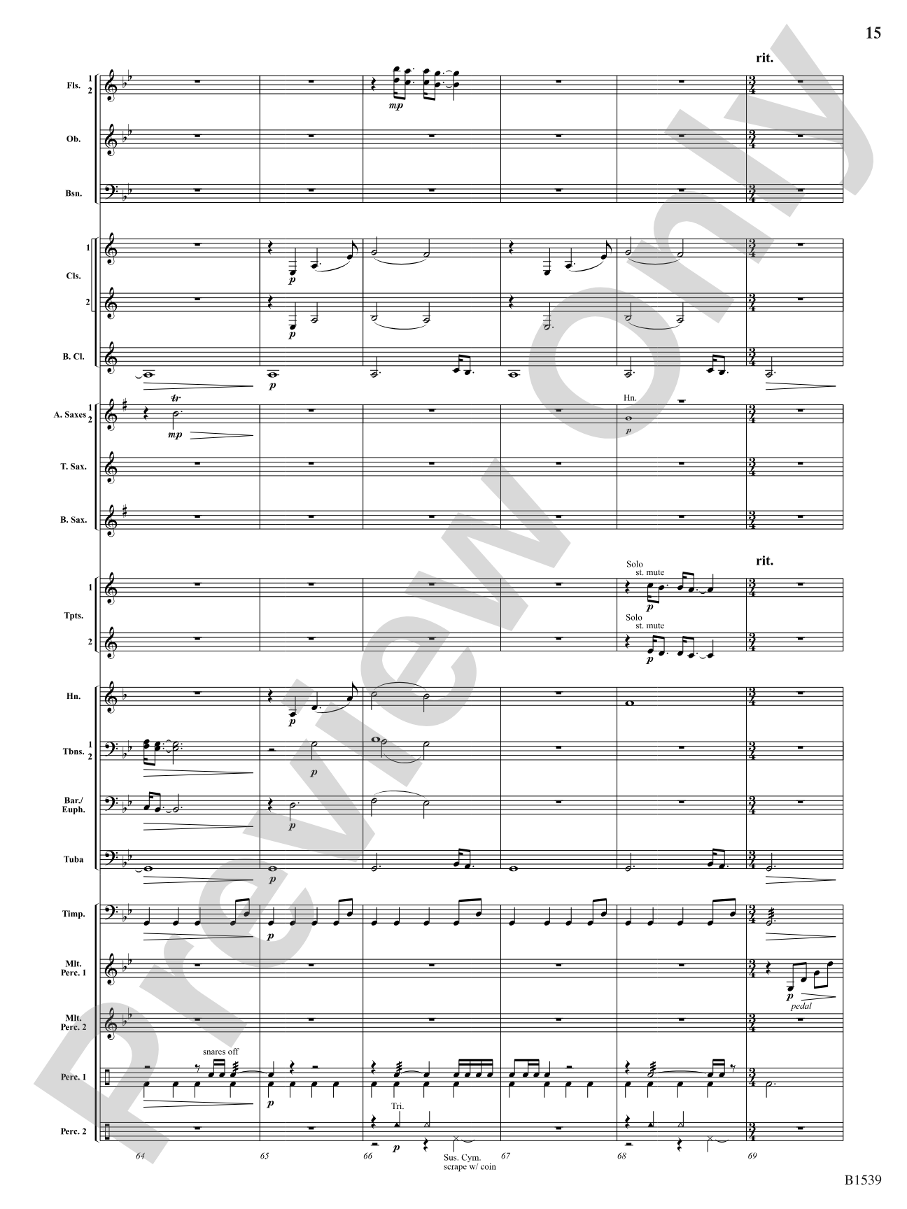 A House Divided: Concert Band Conductor Score & Parts