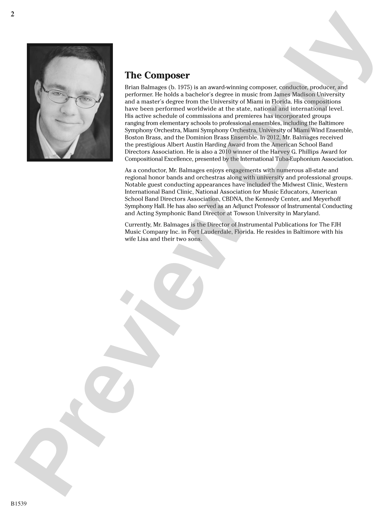 A House Divided: Concert Band Conductor Score & Parts