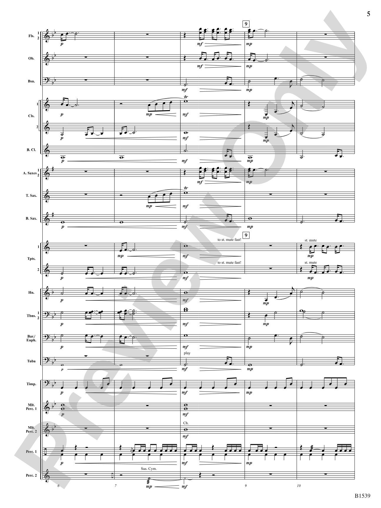 A House Divided: Concert Band Conductor Score & Parts