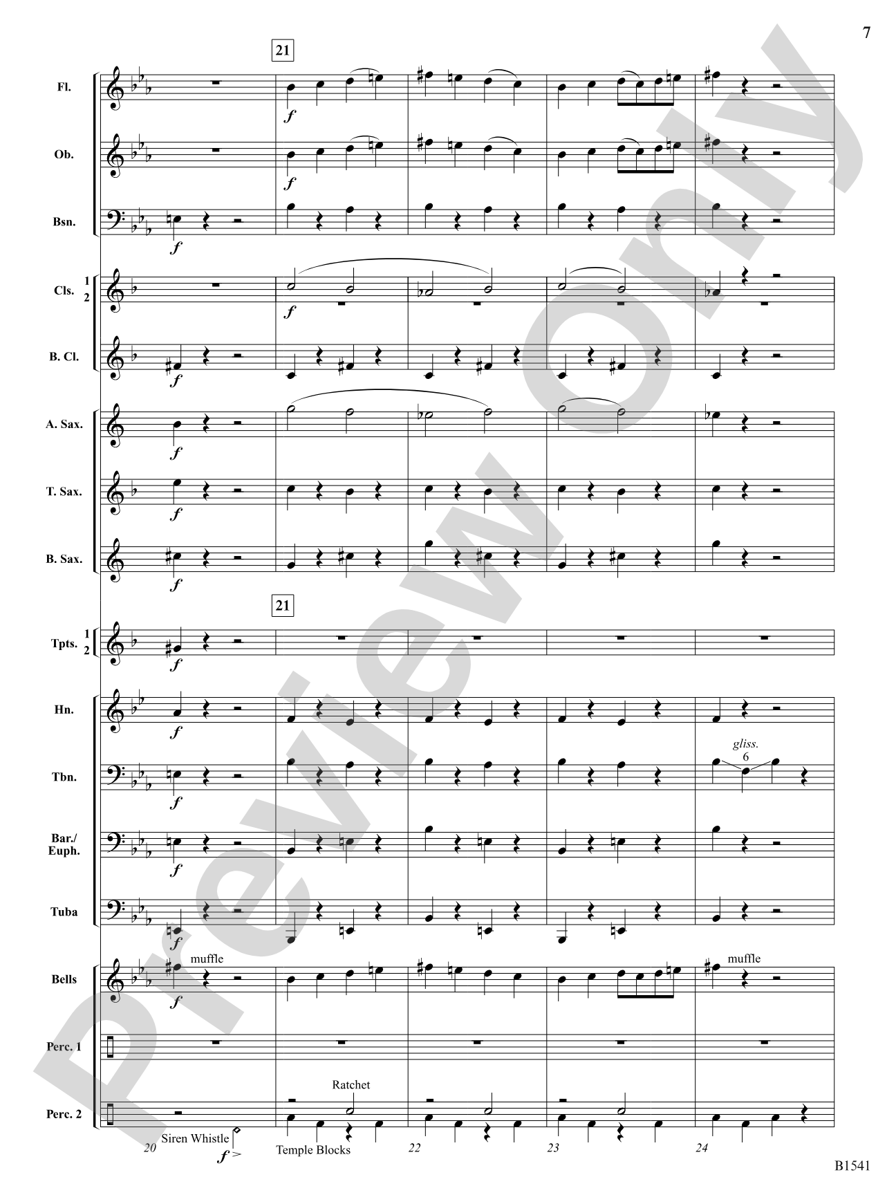 The Wobbly Unicycle: Concert Band Conductor Score & Parts