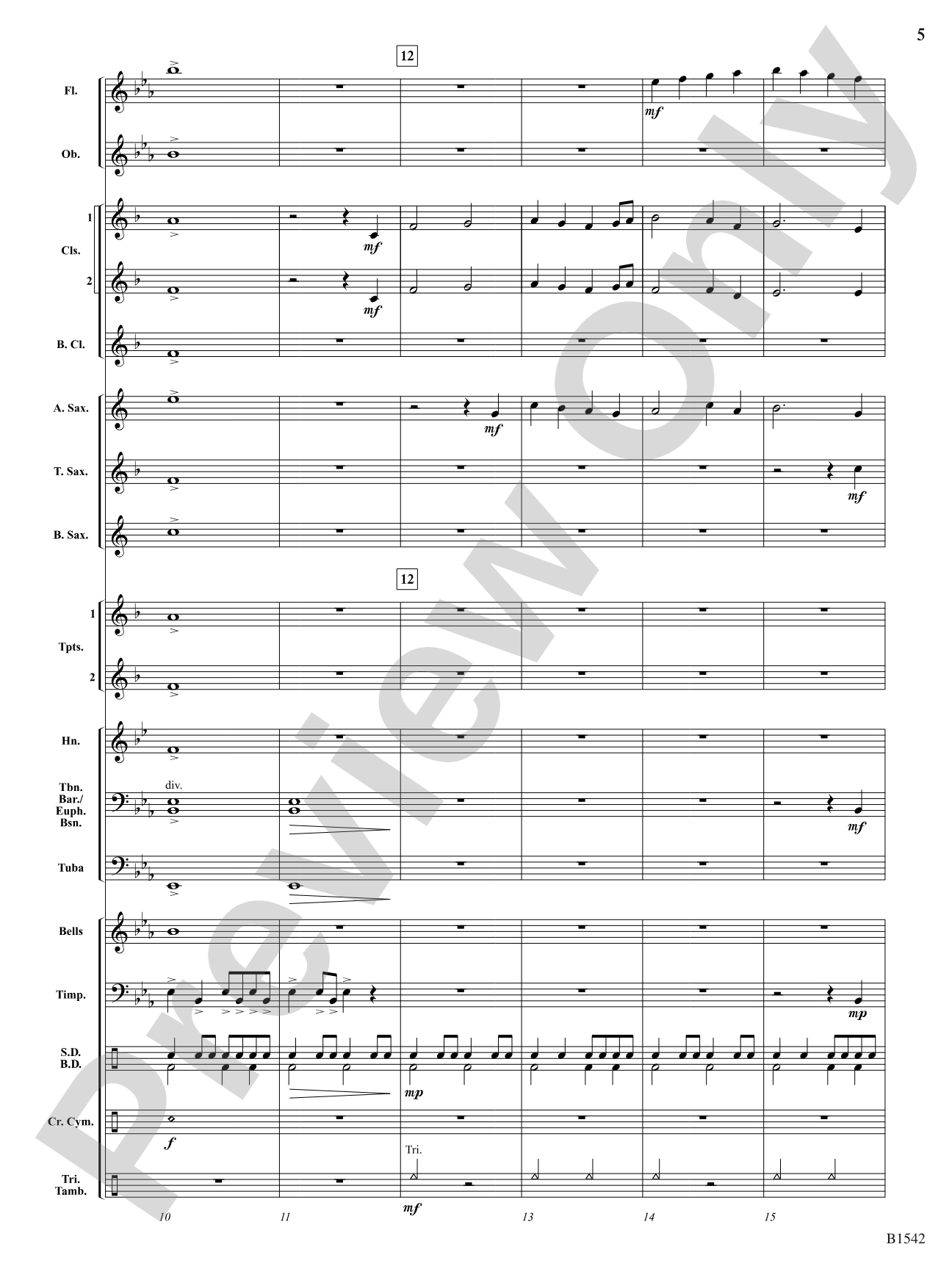 House of Lords: Concert Band Conductor Score & Parts