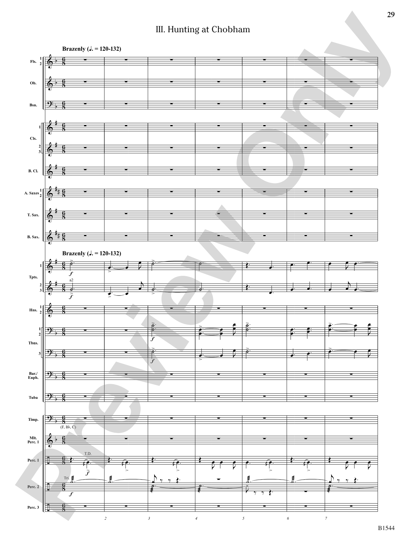 Tudor Sketches: Concert Band Conductor Score & Parts