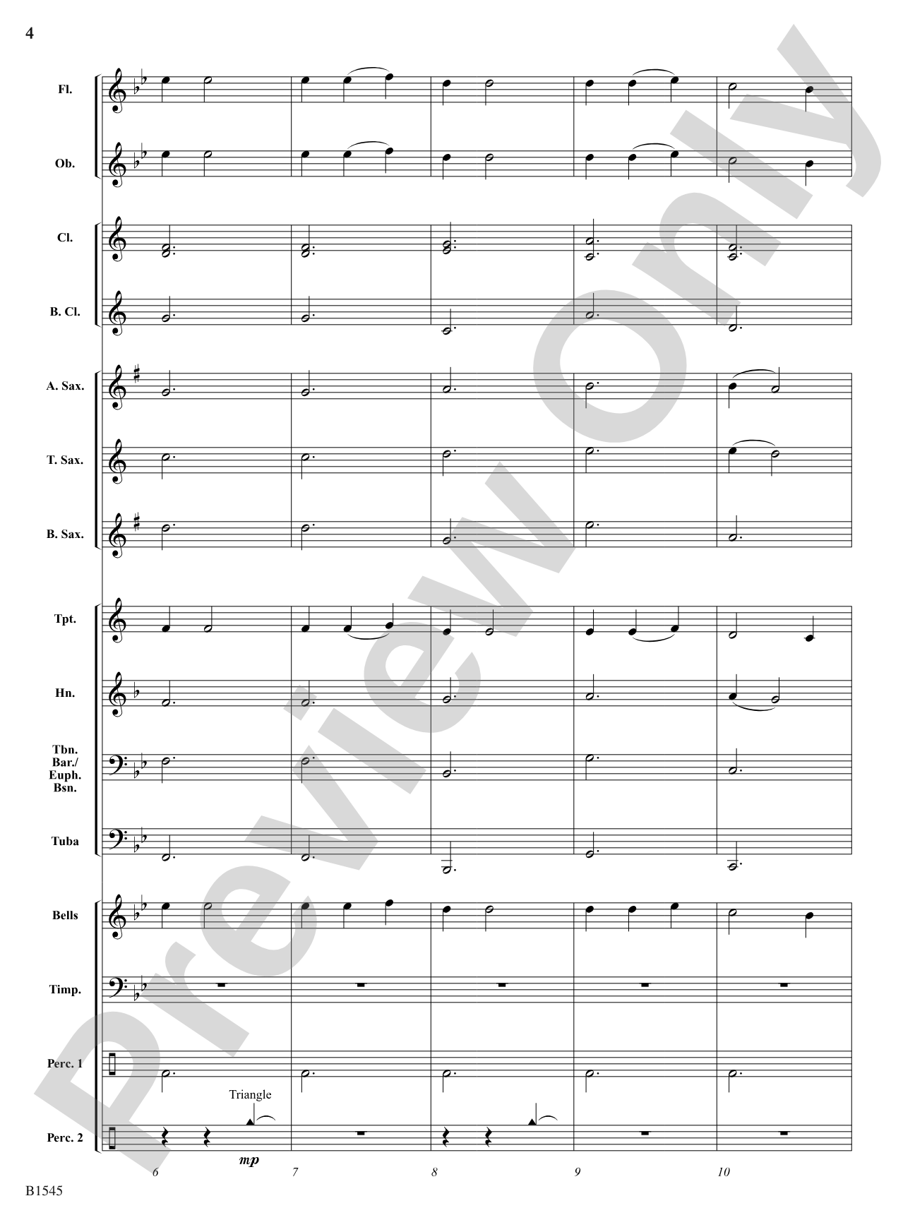 Lullaby for Winds: Concert Band Conductor Score & Parts